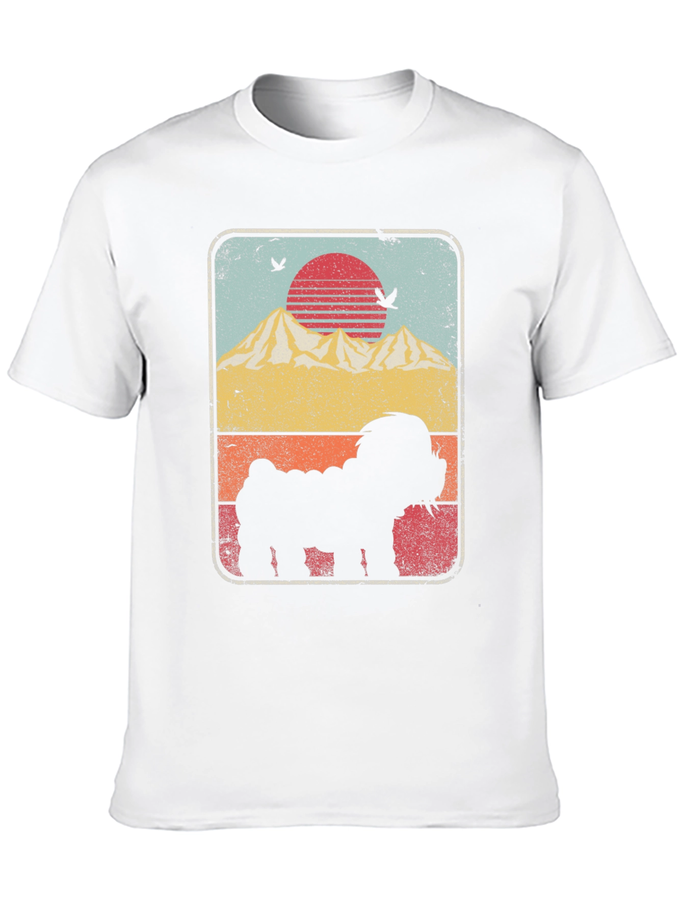 Sunset Dog Silhouette Graphic Tee