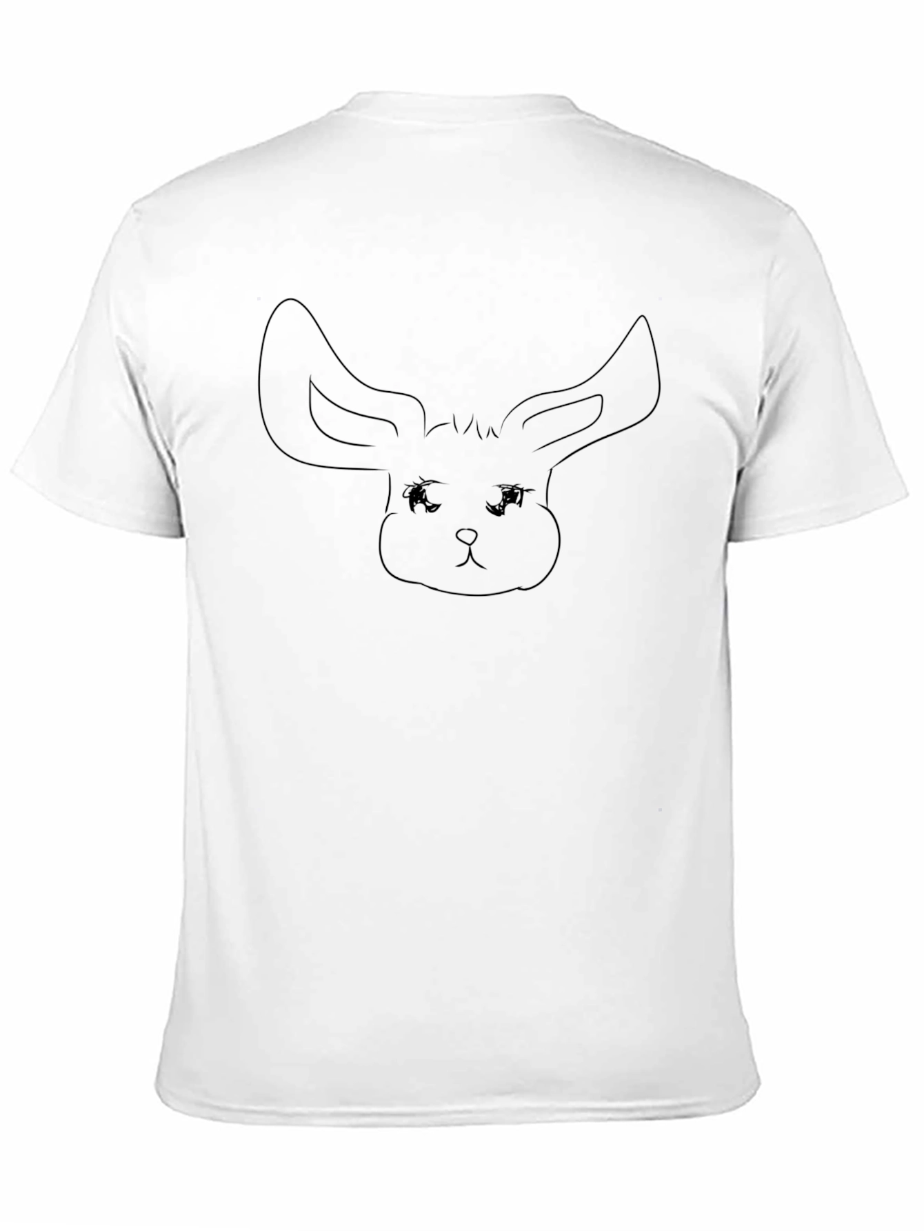 Cute Bunny Graphic Black T-Shirt