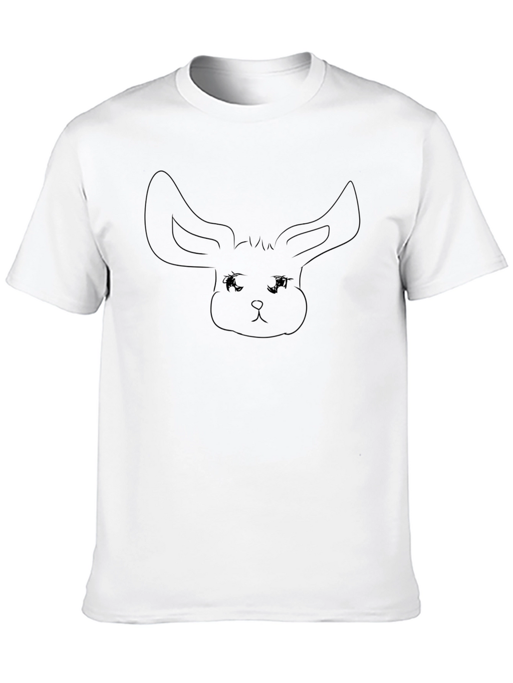Cute Bunny Graphic Black T-Shirt