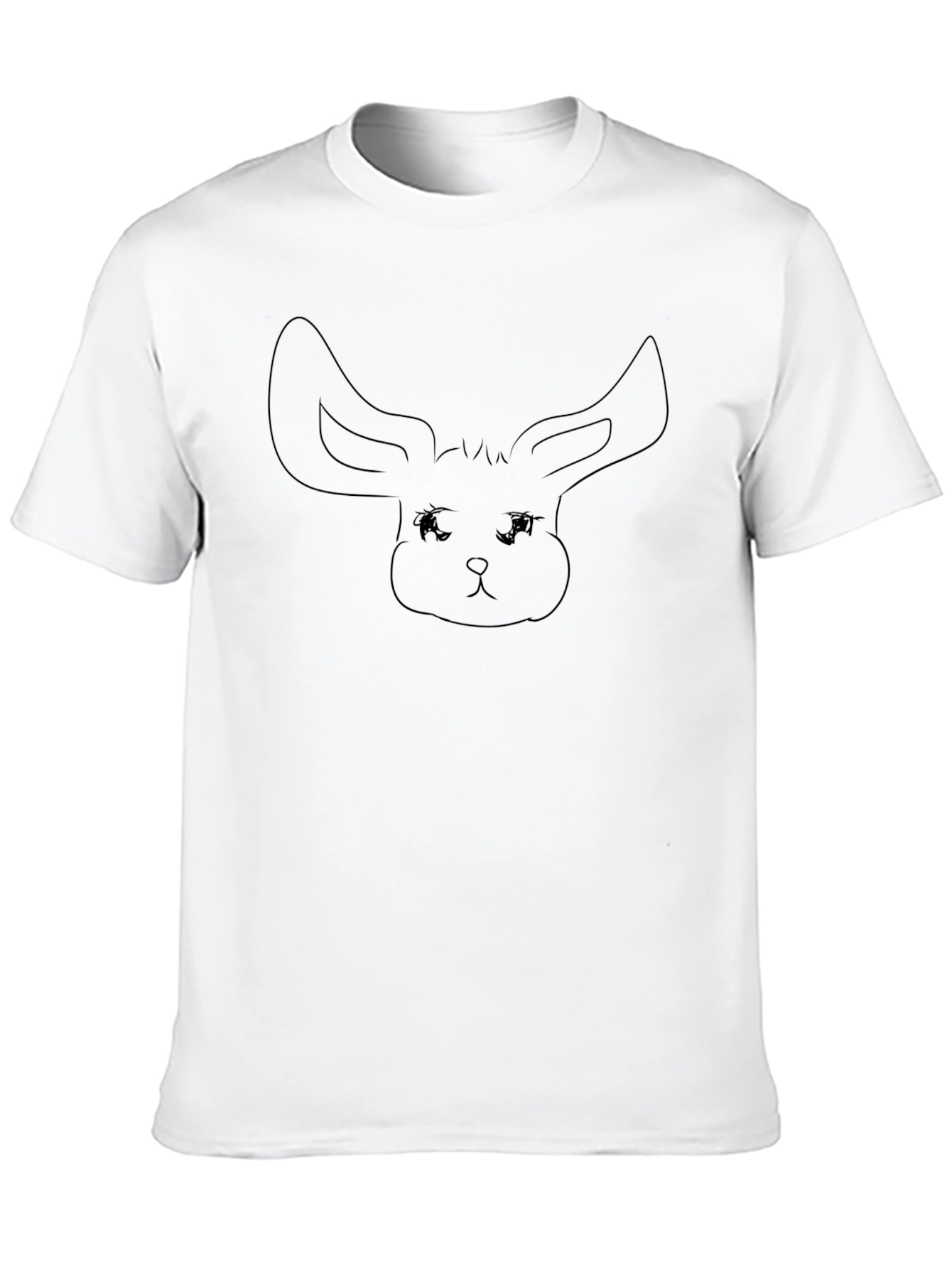 Cute Bunny Graphic Black T-Shirt