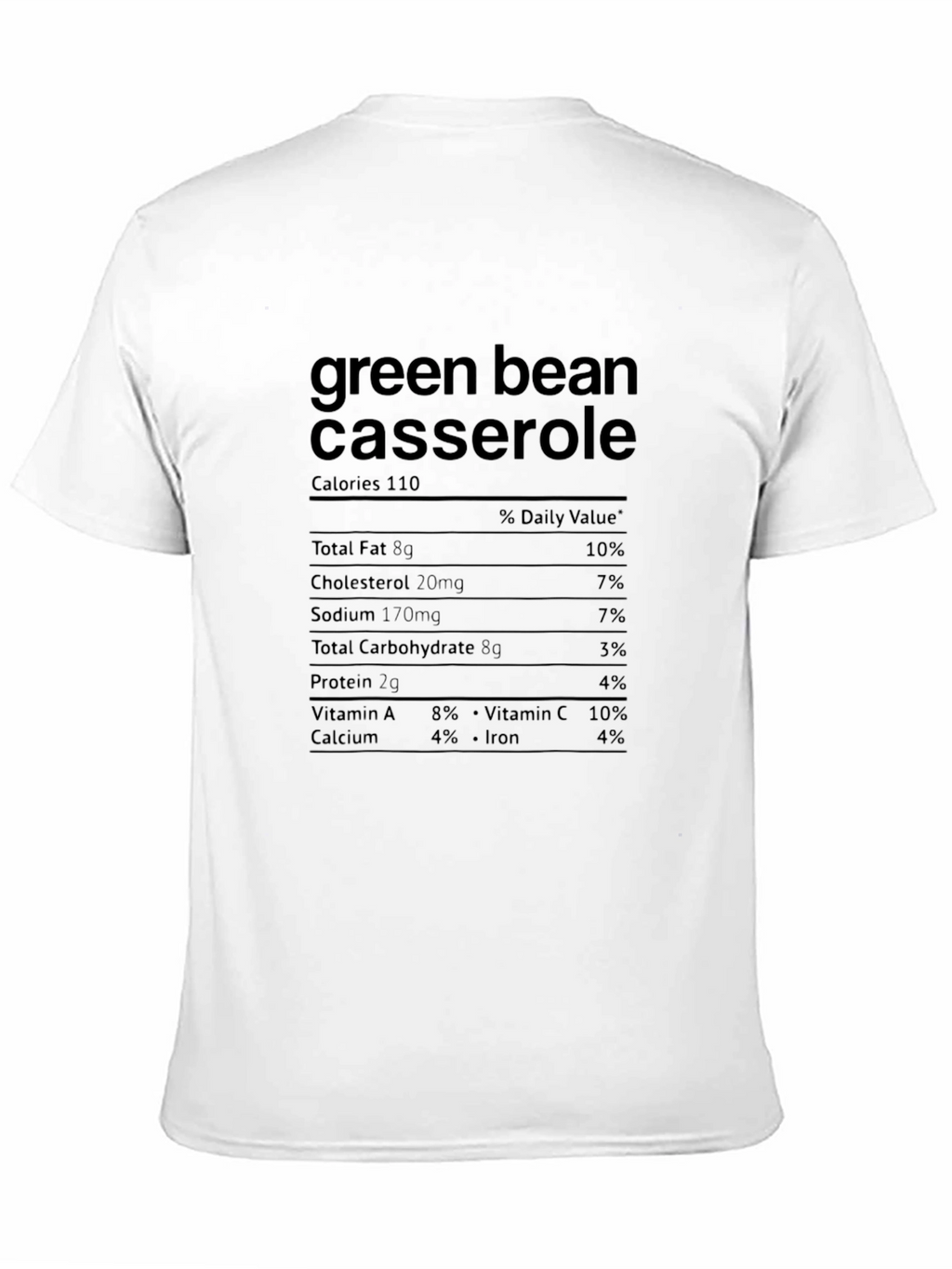 Green Bean Casserole Nutrition Facts T-Shirt