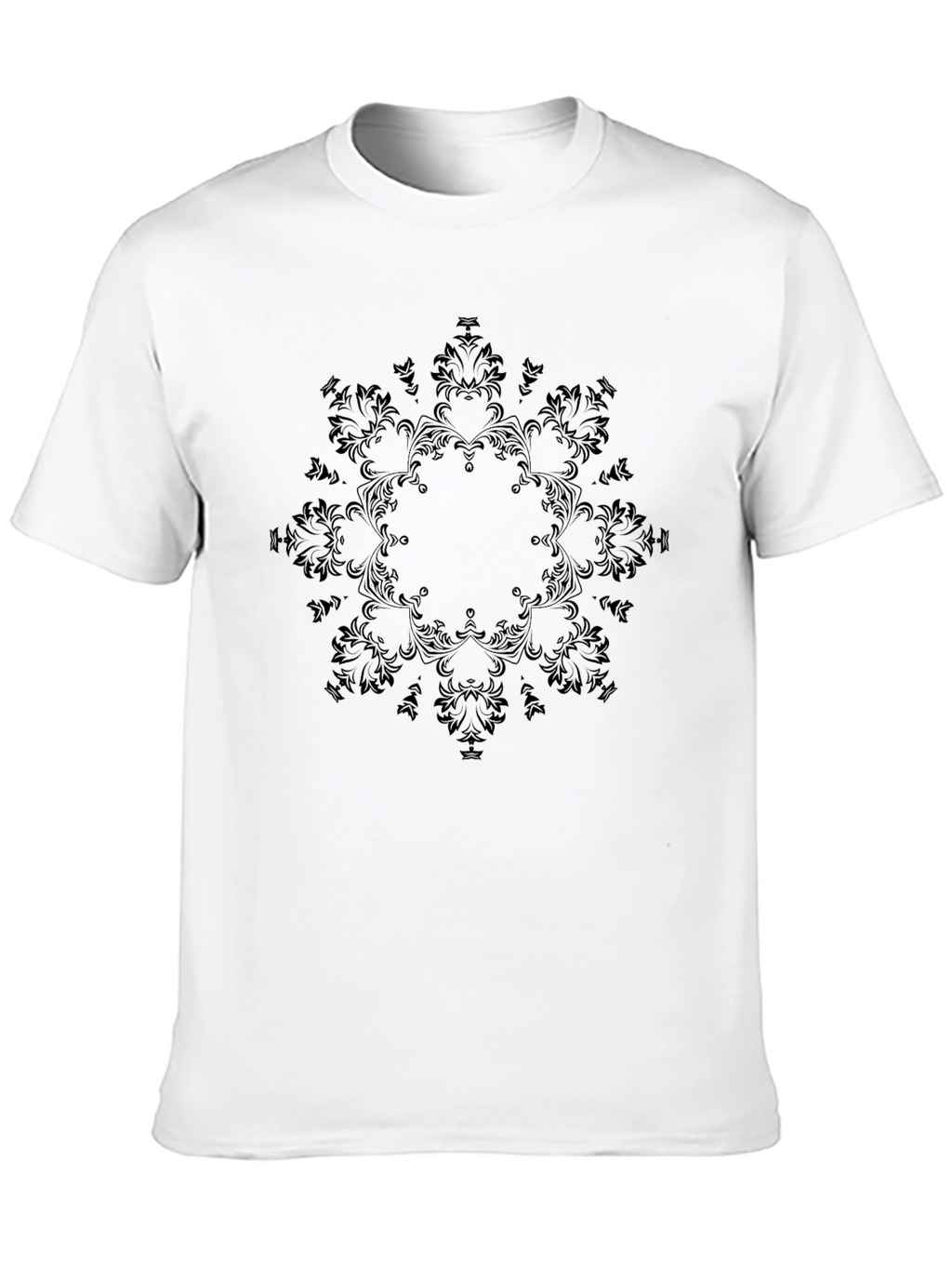 Elegant Black Mandala Graphic Tee