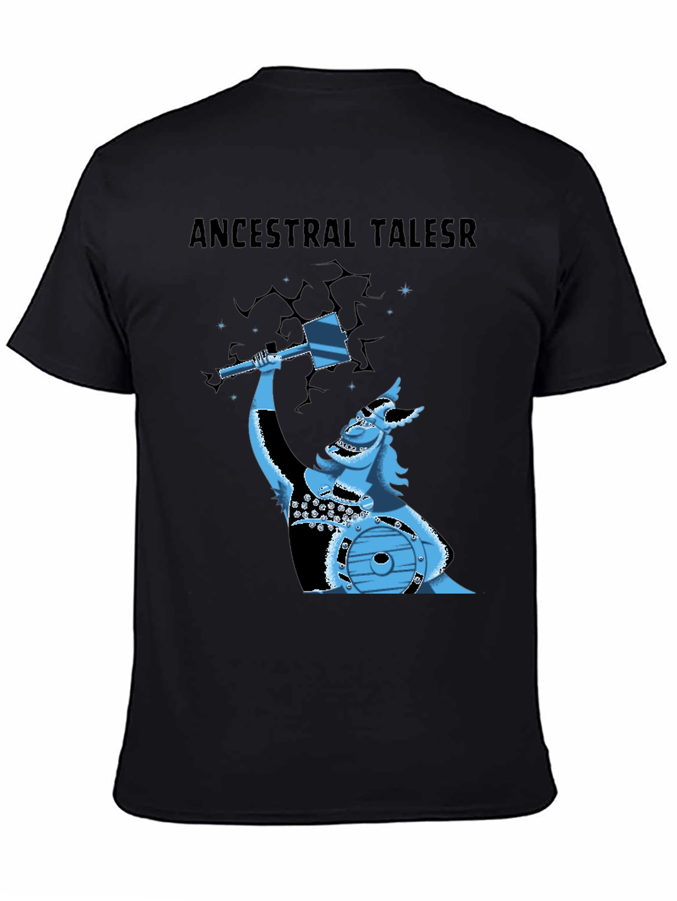 Ancestral Tales Viking Graphic Tee - Black