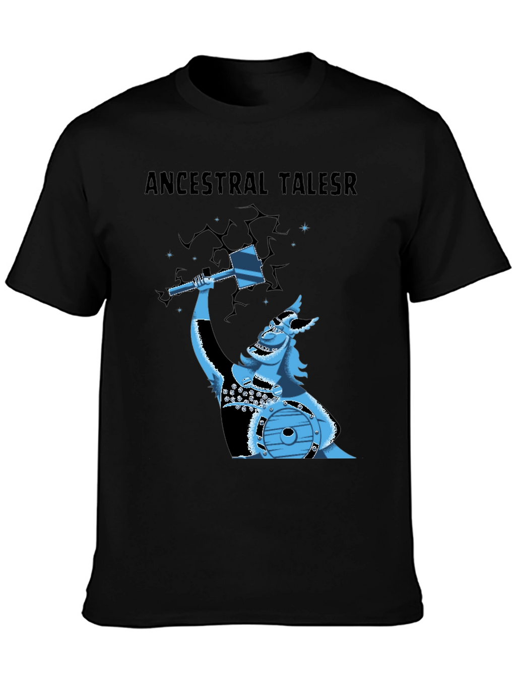 Ancestral Tales Viking Graphic Tee - Black