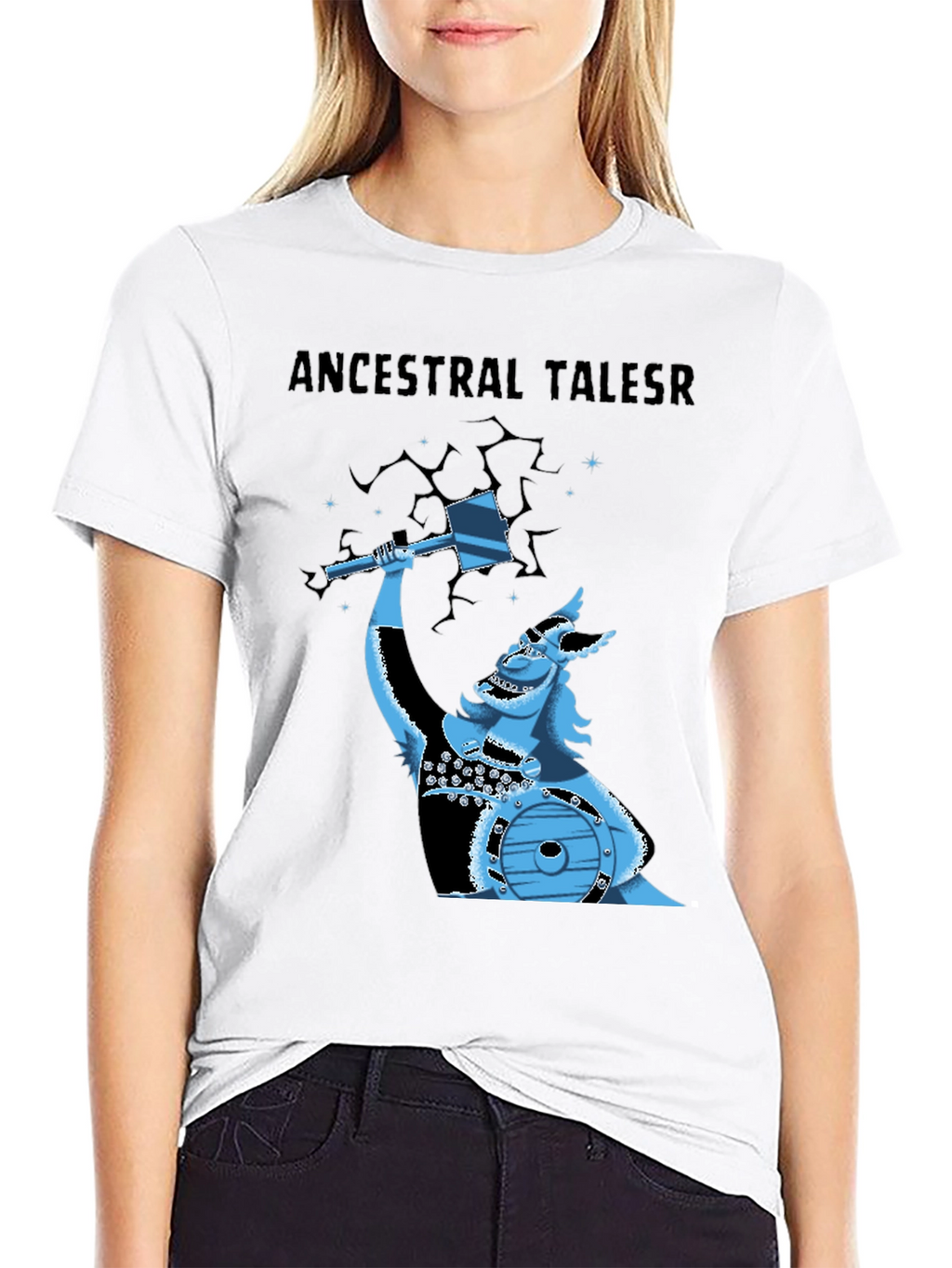 Ancestral Tales Viking Graphic Tee - Black