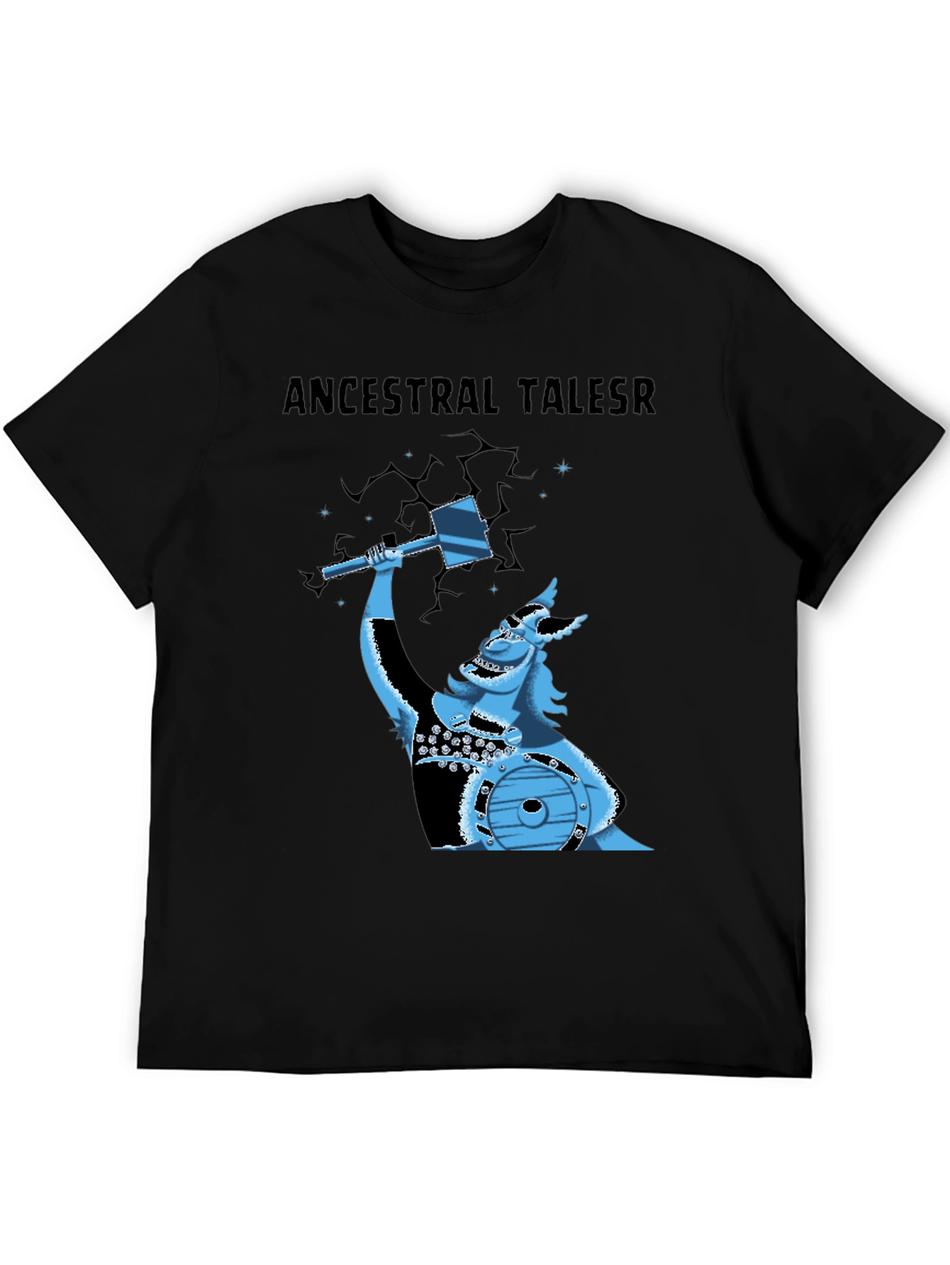 Ancestral Tales Viking Graphic Tee - Black