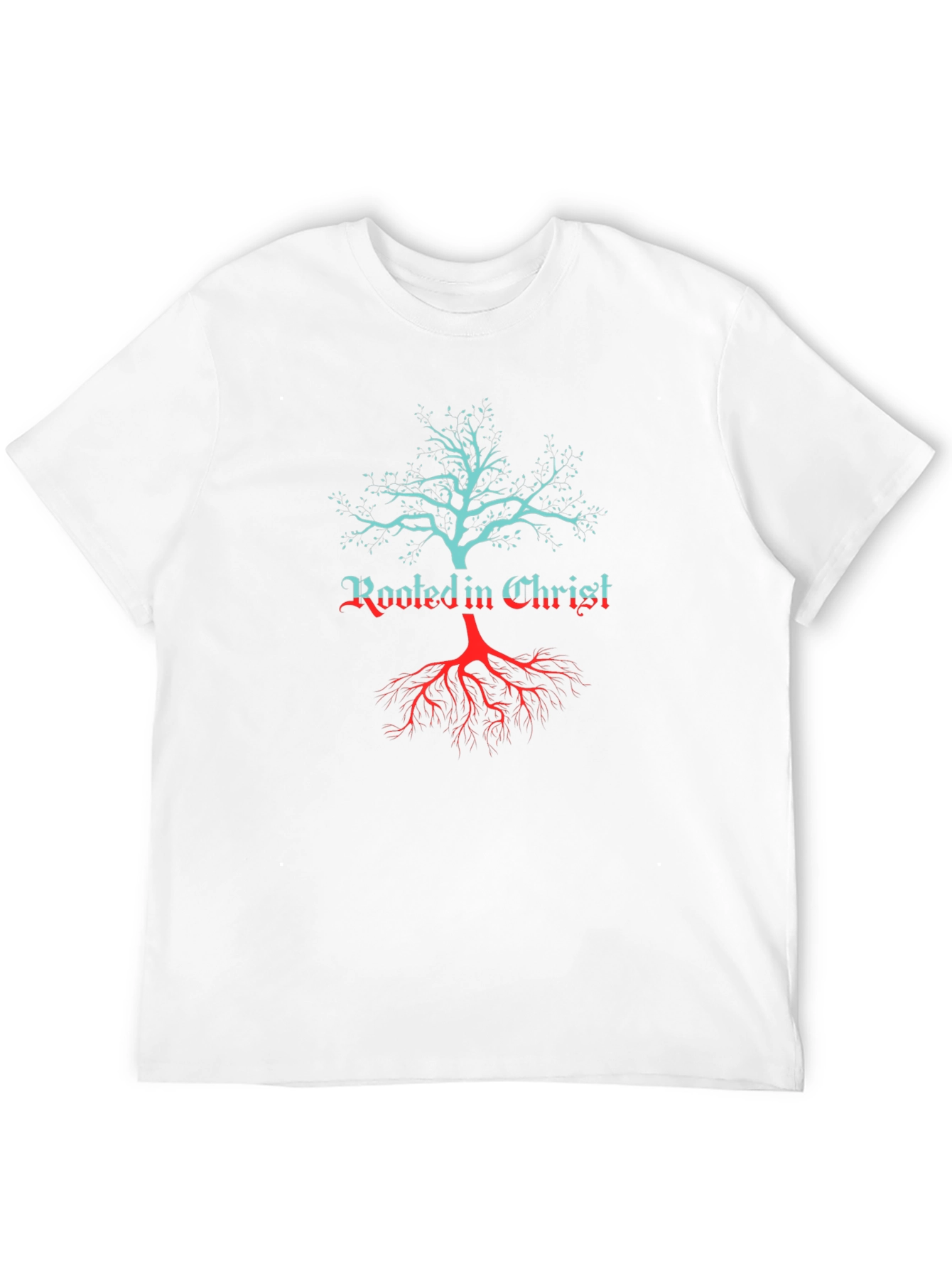 Rooted in Christ Tree Graphic T-Shirt