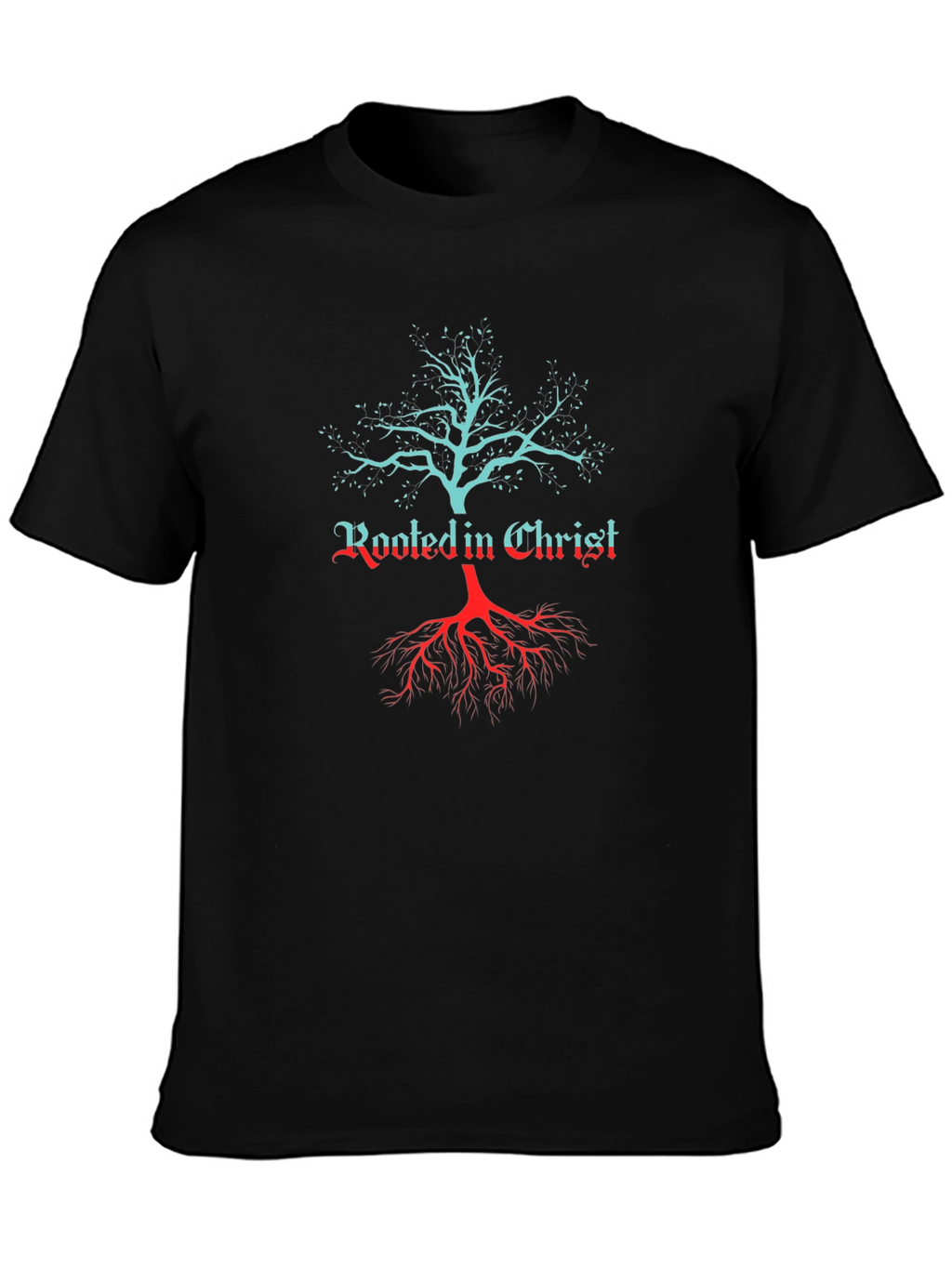 Rooted in Christ Tree Graphic T-Shirt