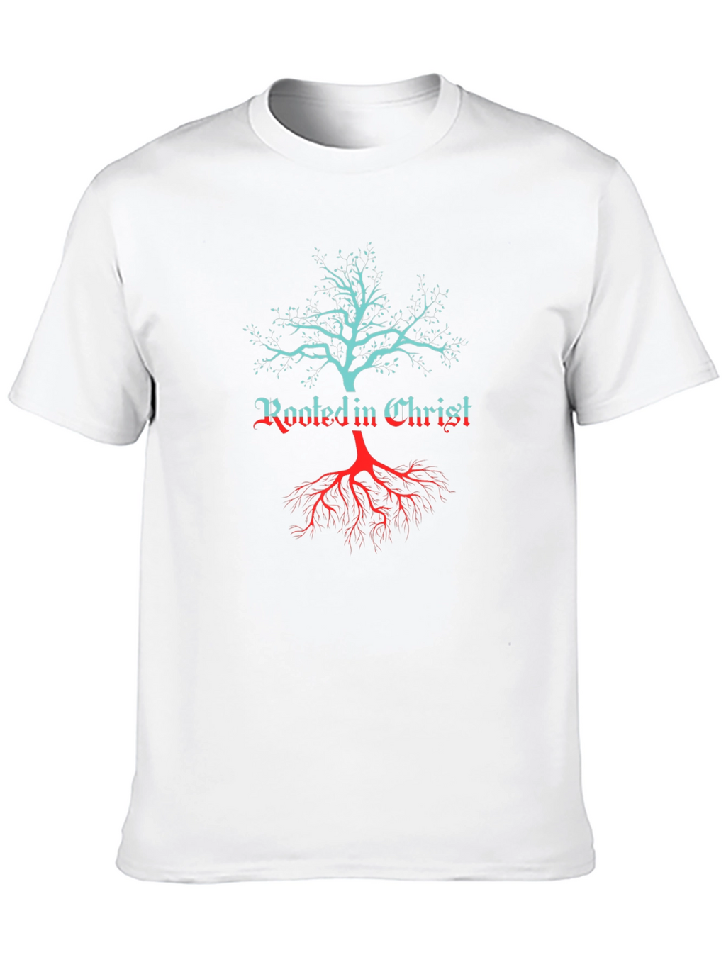 Rooted in Christ Tree Graphic T-Shirt