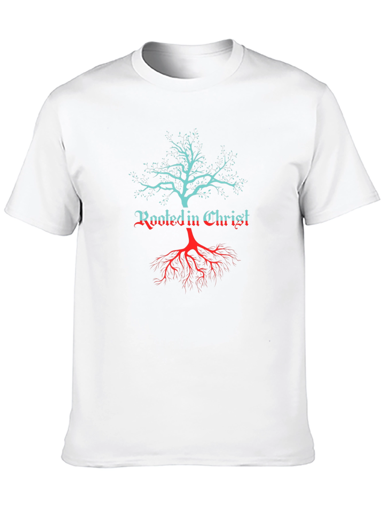 Rooted in Christ Tree Graphic T-Shirt