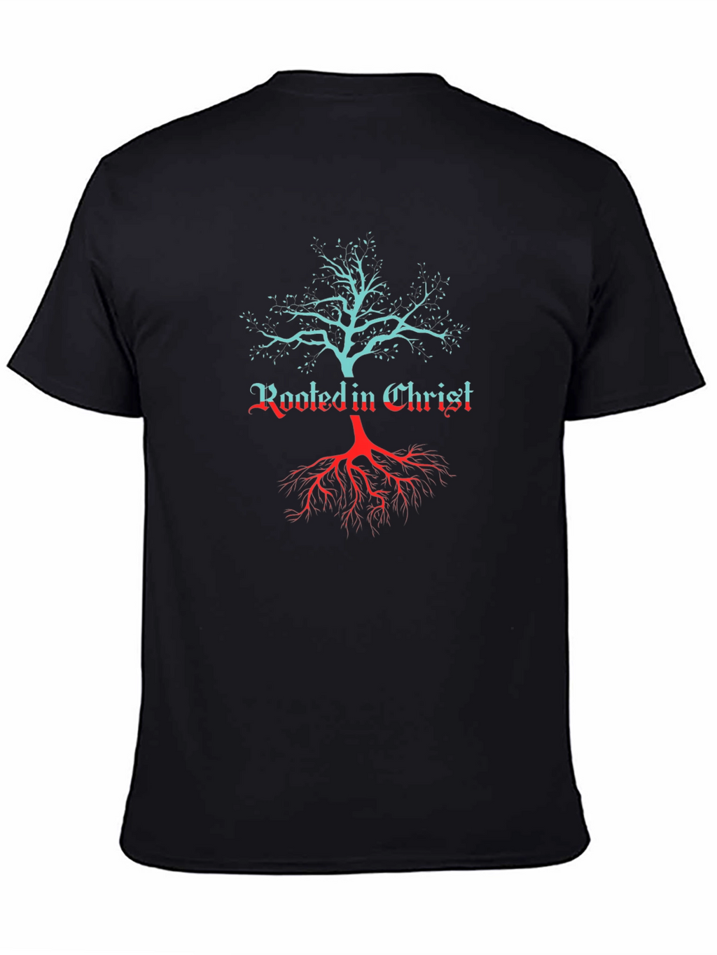 Rooted in Christ Tree Graphic T-Shirt