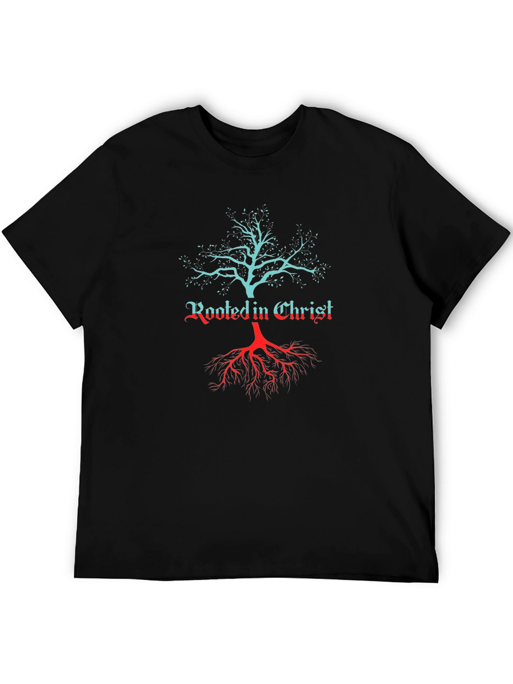 Rooted in Christ Tree Graphic T-Shirt
