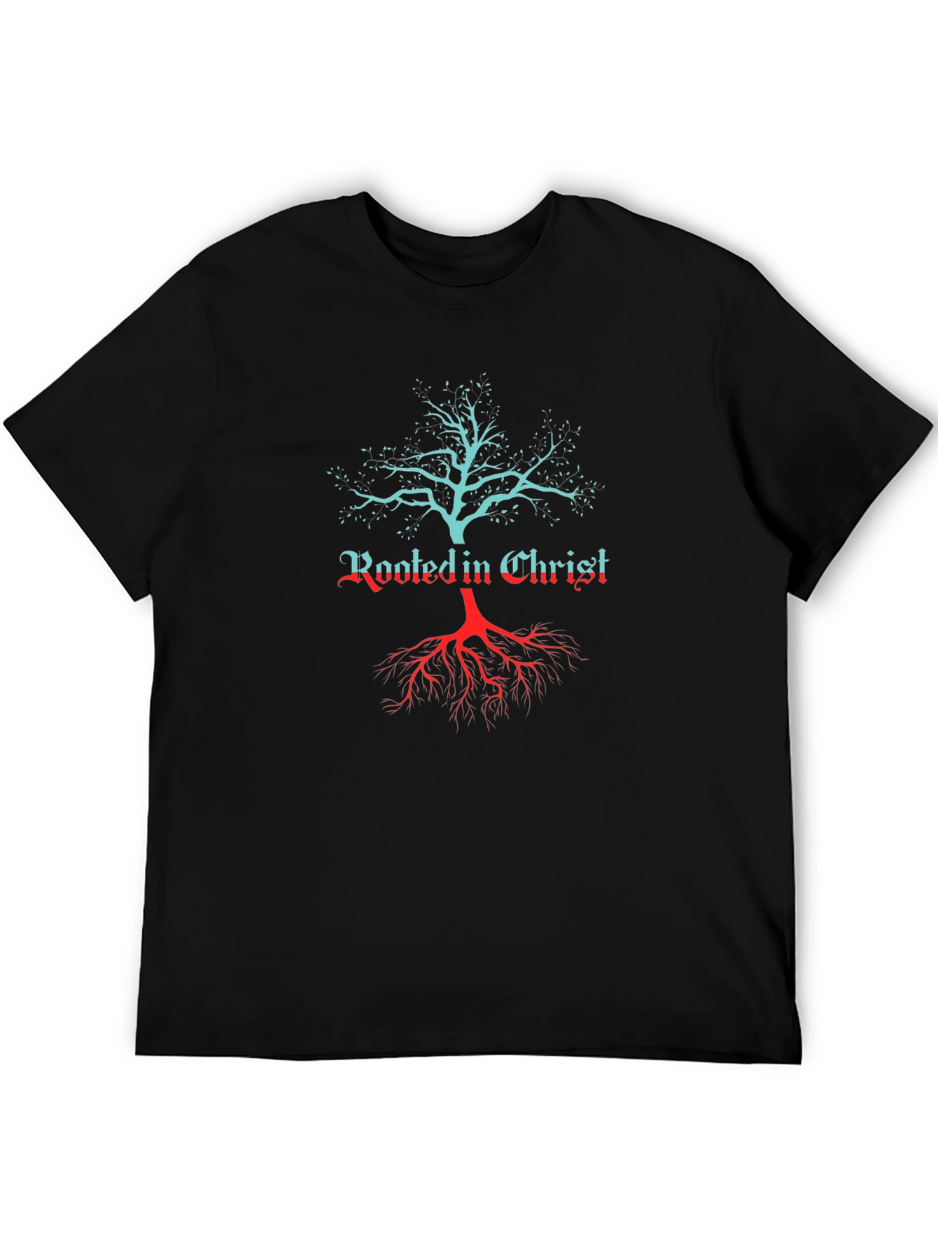 Rooted in Christ Tree Graphic T-Shirt
