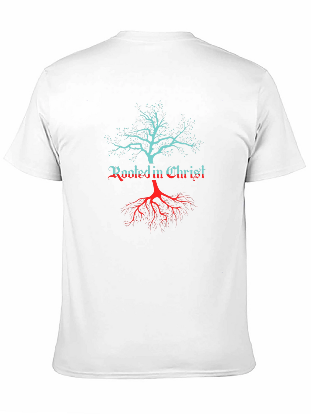 Rooted in Christ Tree Graphic T-Shirt
