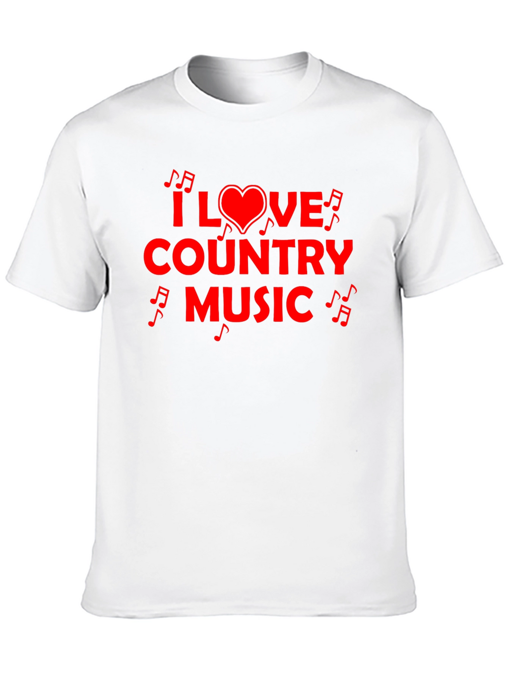 I Love Country Music Graphic Tee - Black