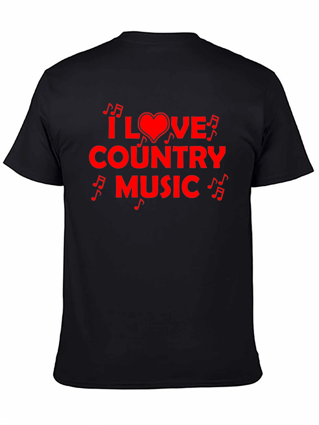 I Love Country Music Graphic Tee - Black