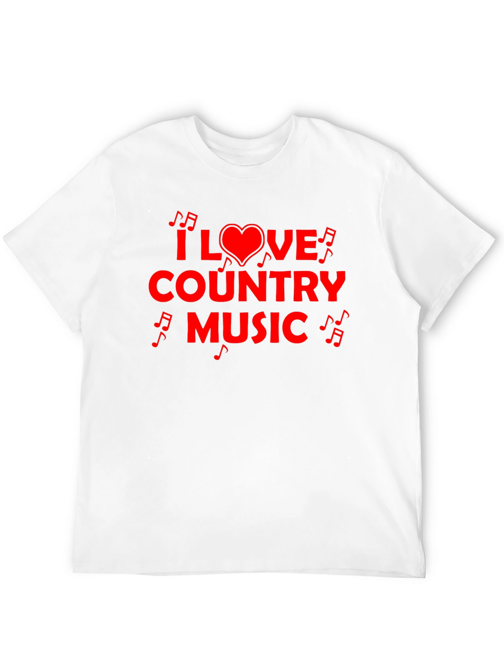 I Love Country Music Graphic Tee - Black