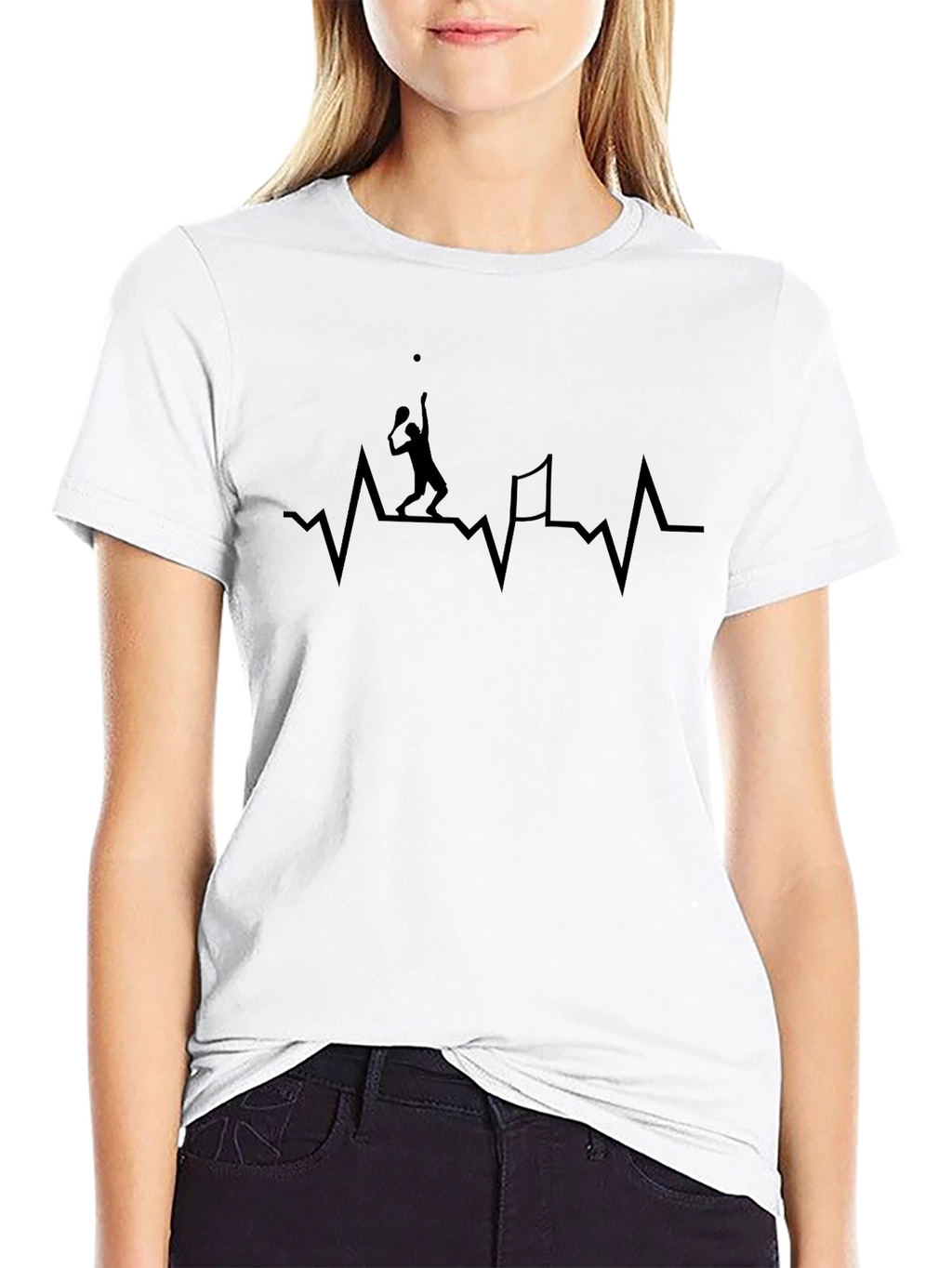 Tennis Heartbeat Graphic T-Shirt