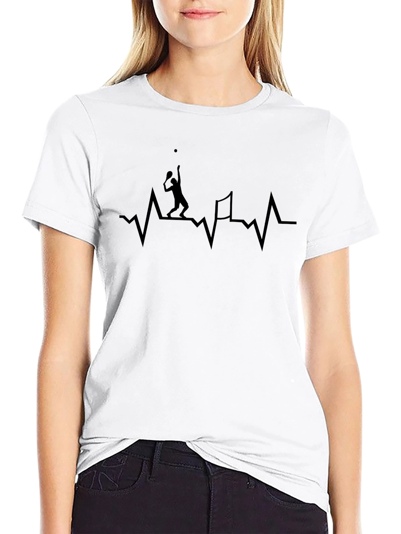 Tennis Heartbeat Graphic T-Shirt