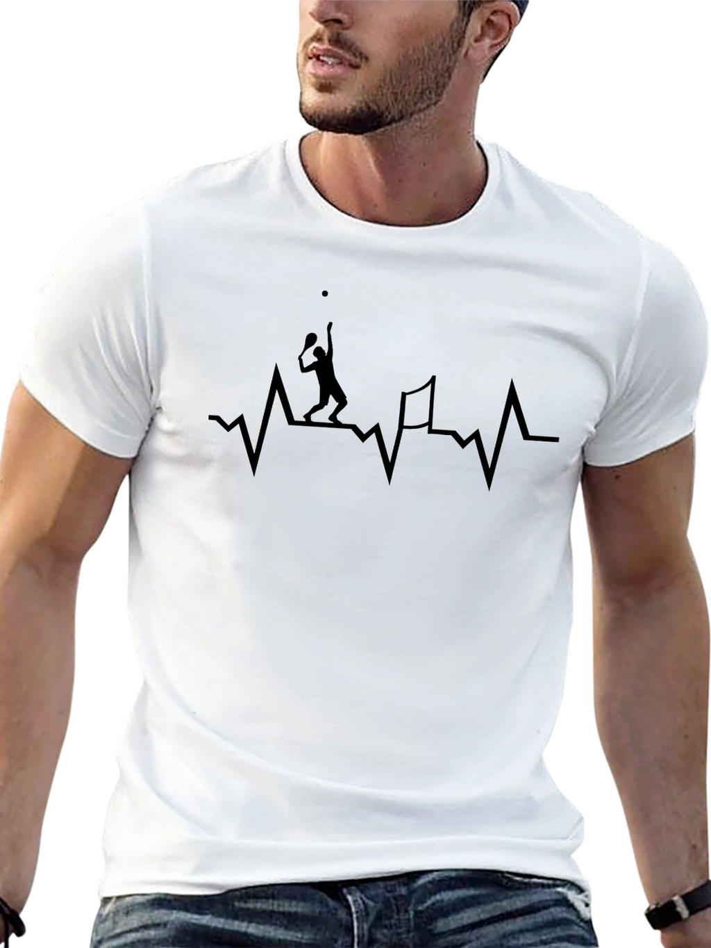 Tennis Heartbeat Graphic T-Shirt