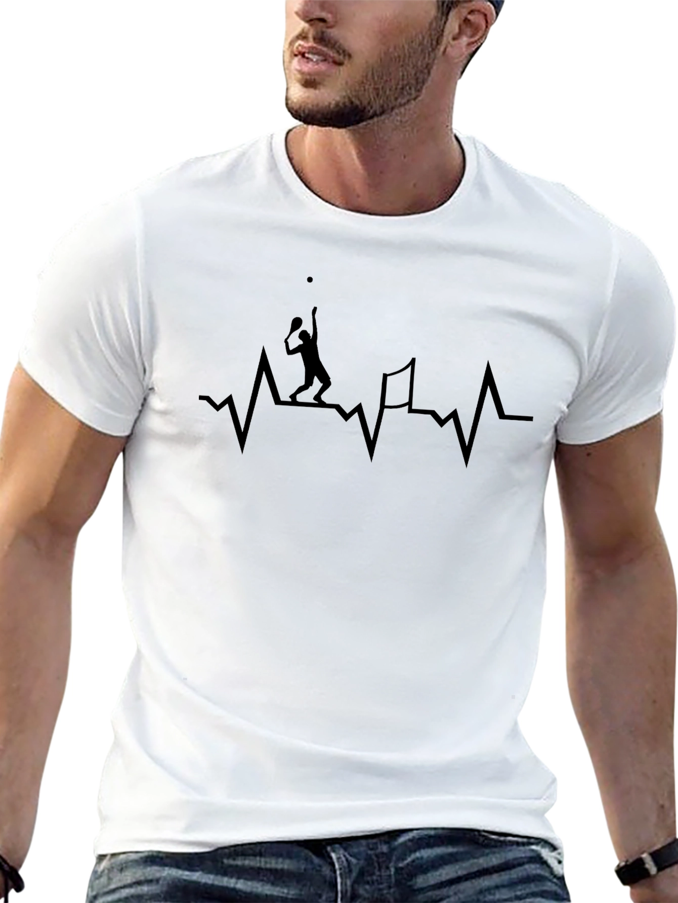 Tennis Heartbeat Graphic T-Shirt