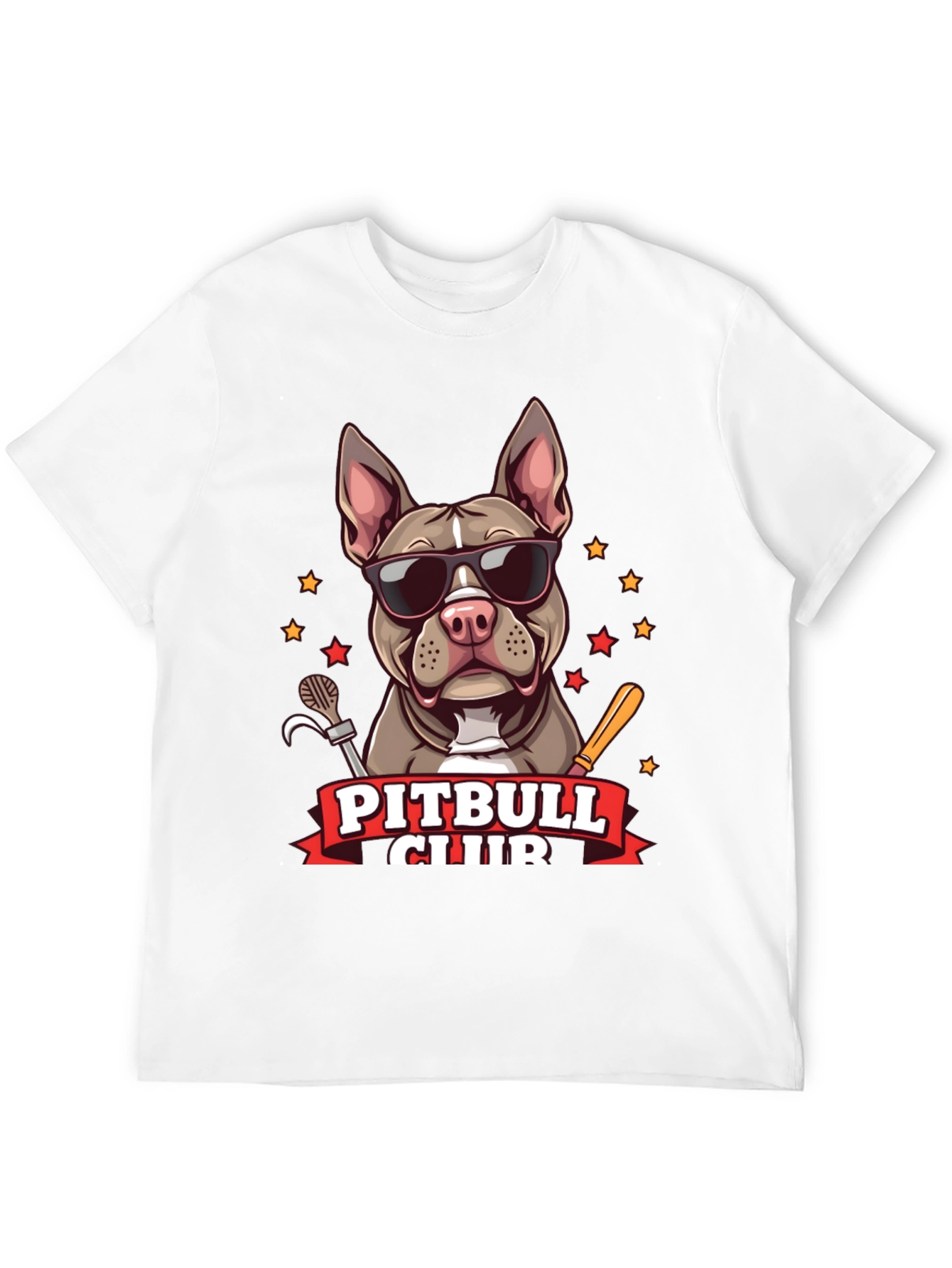 Cool Pitbull Club Graphic T-Shirt