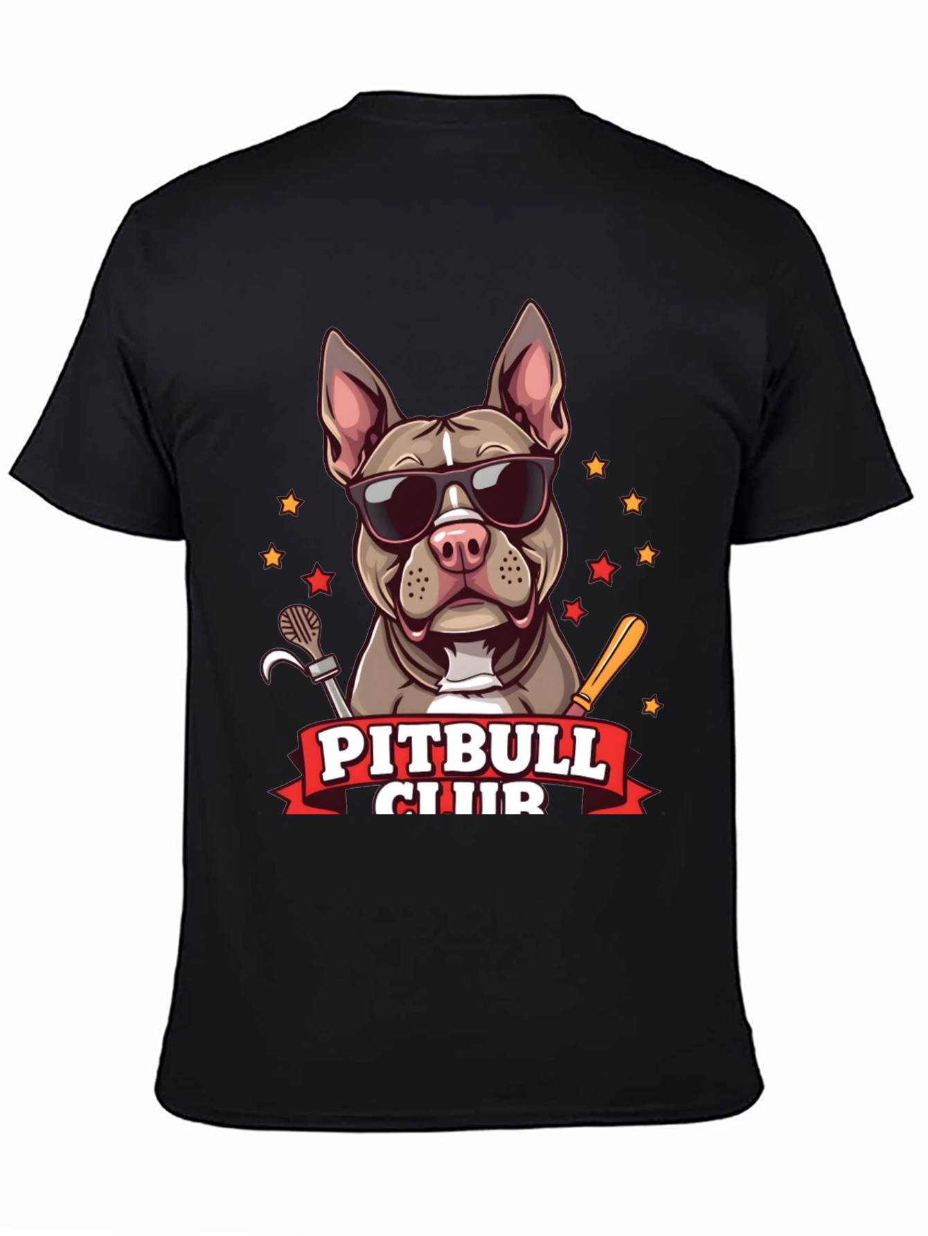 Cool Pitbull Club Graphic T-Shirt
