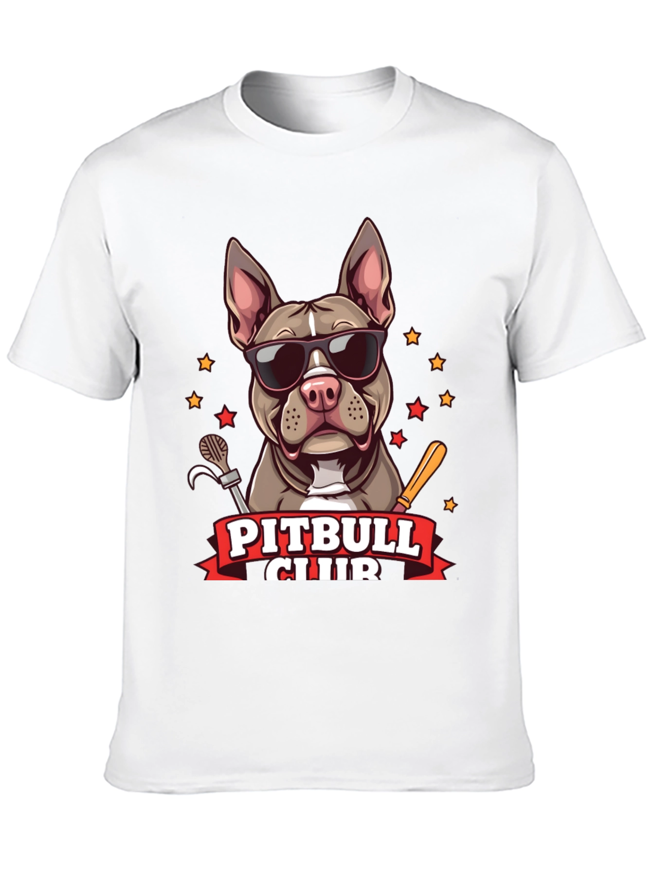 Cool Pitbull Club Graphic T-Shirt