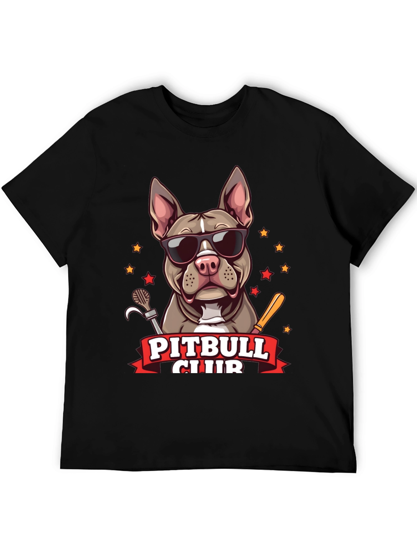 Cool Pitbull Club Graphic T-Shirt