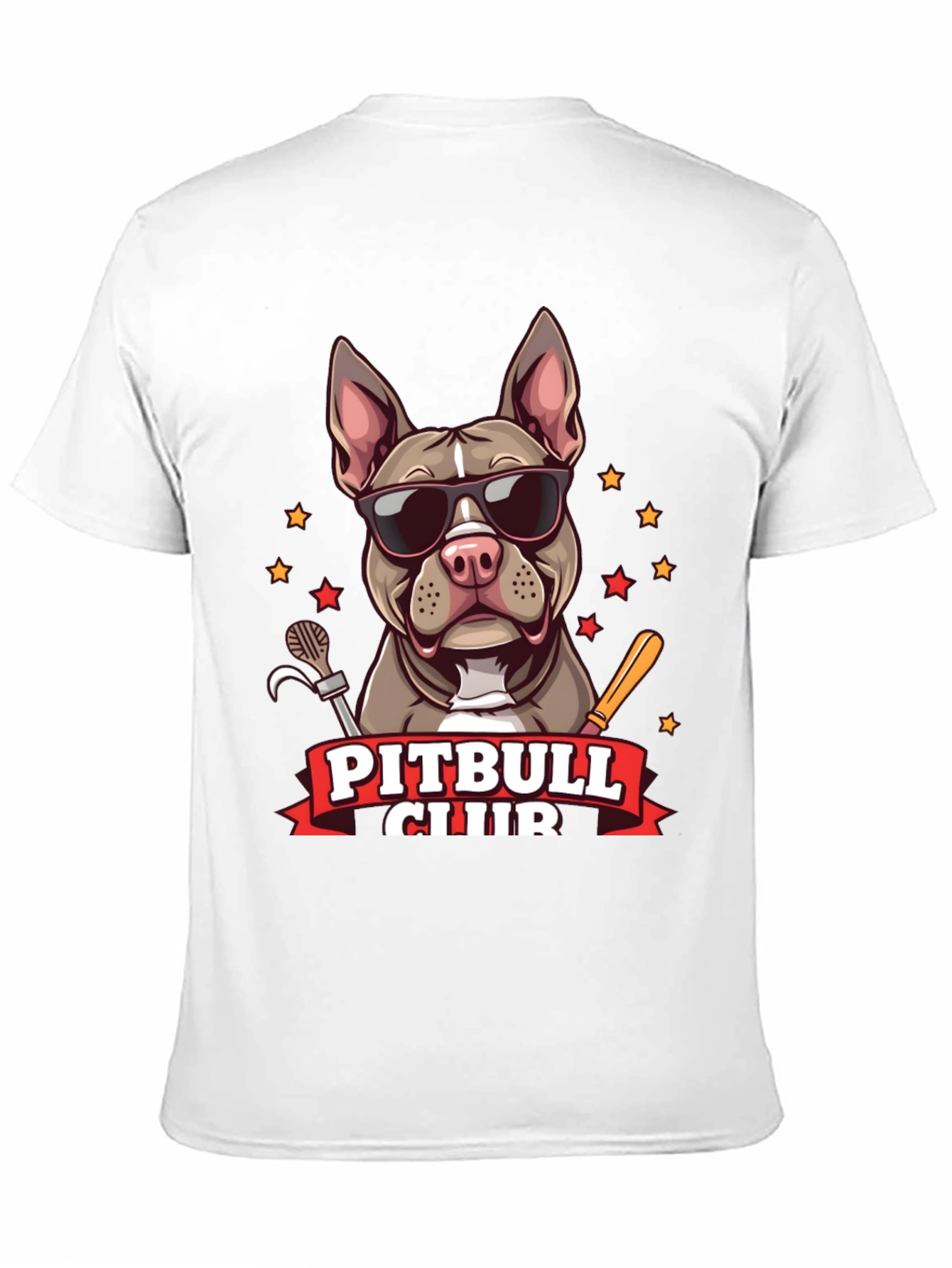 Cool Pitbull Club Graphic T-Shirt