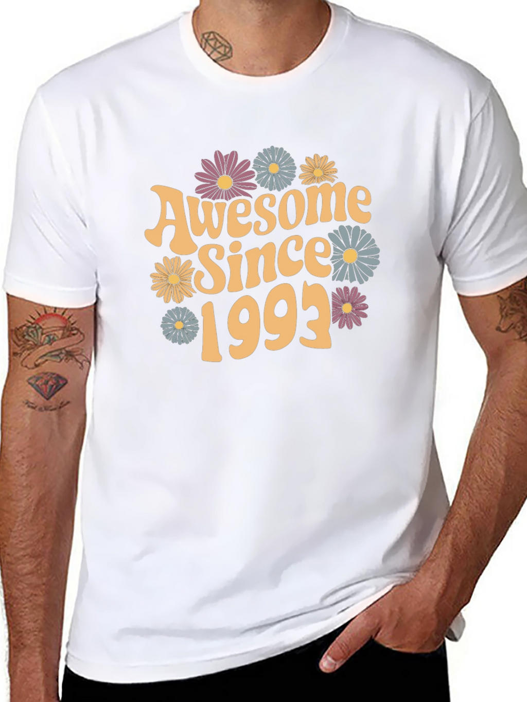 Awesome Since 1993 Floral Graphic Tee