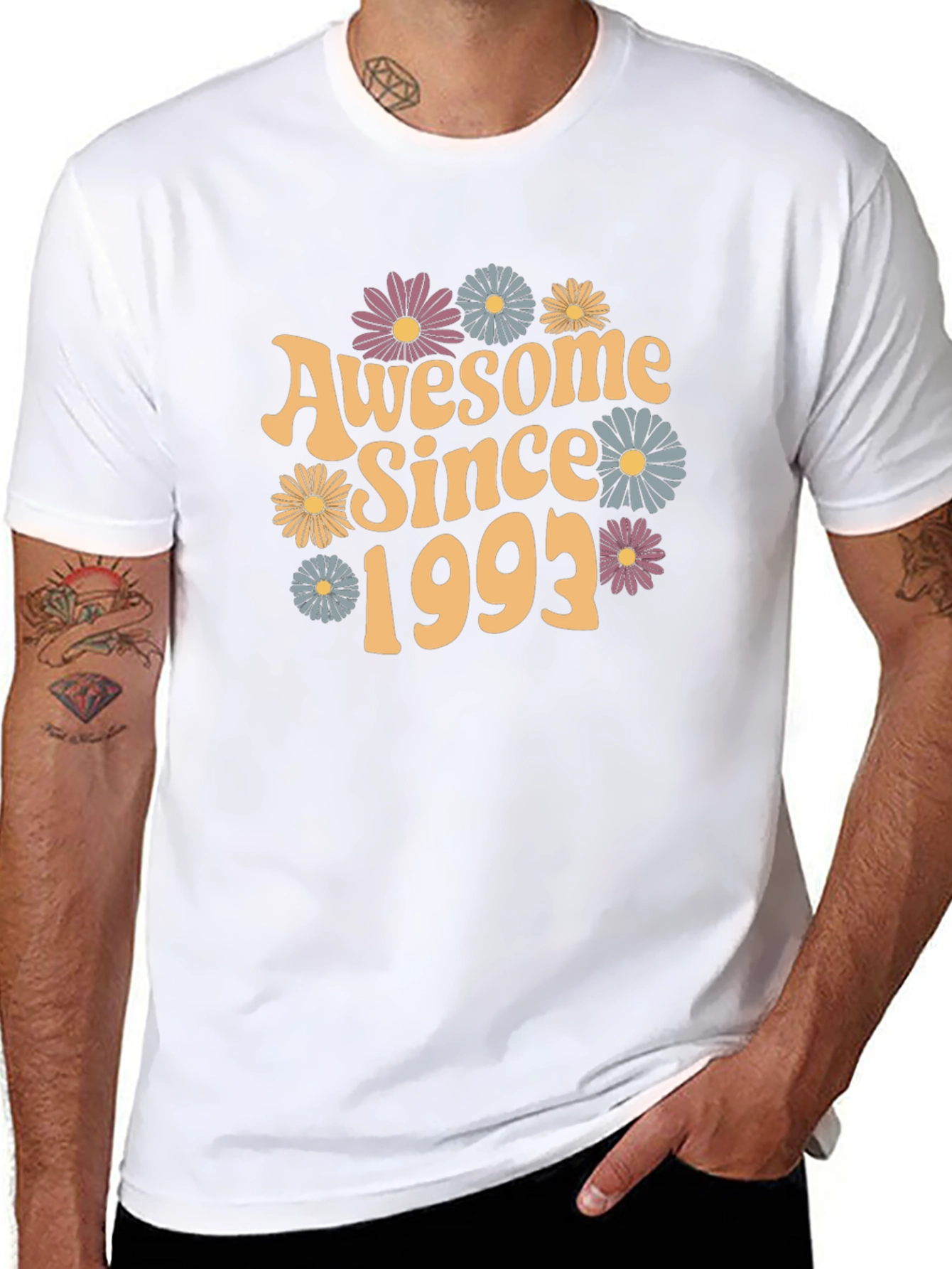 Awesome Since 1993 Floral Graphic Tee