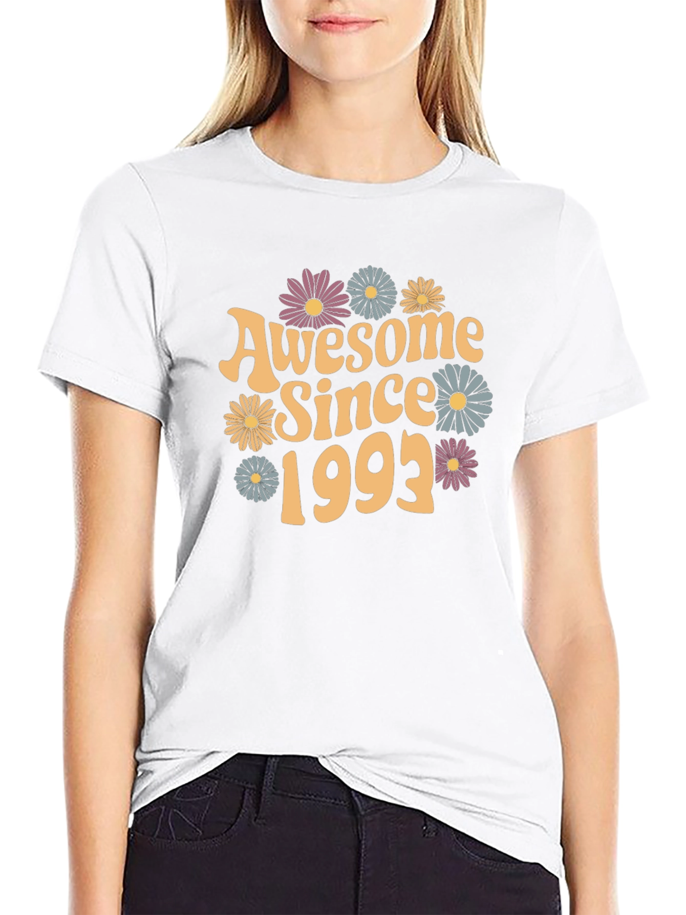 Awesome Since 1993 Floral Graphic Tee