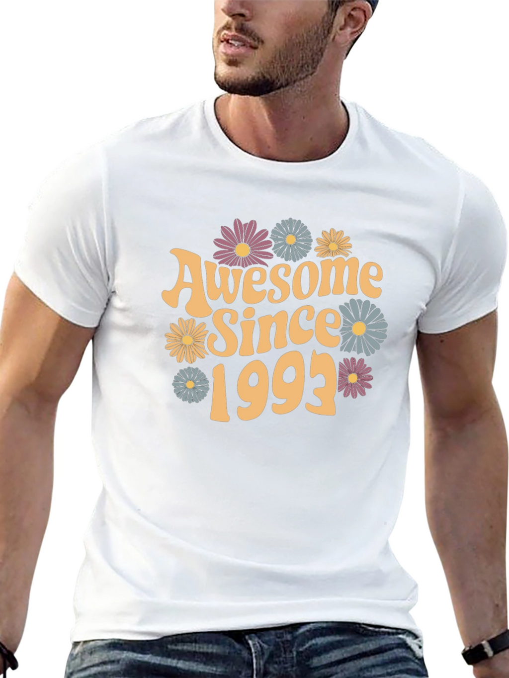 Awesome Since 1993 Floral Graphic Tee