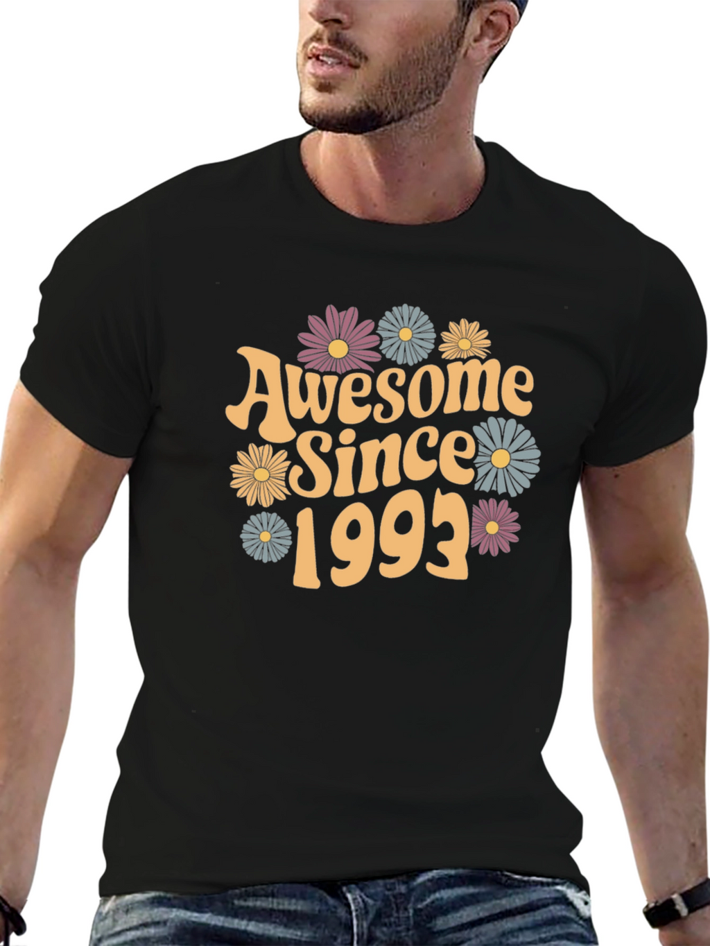 Awesome Since 1993 Floral Graphic Tee
