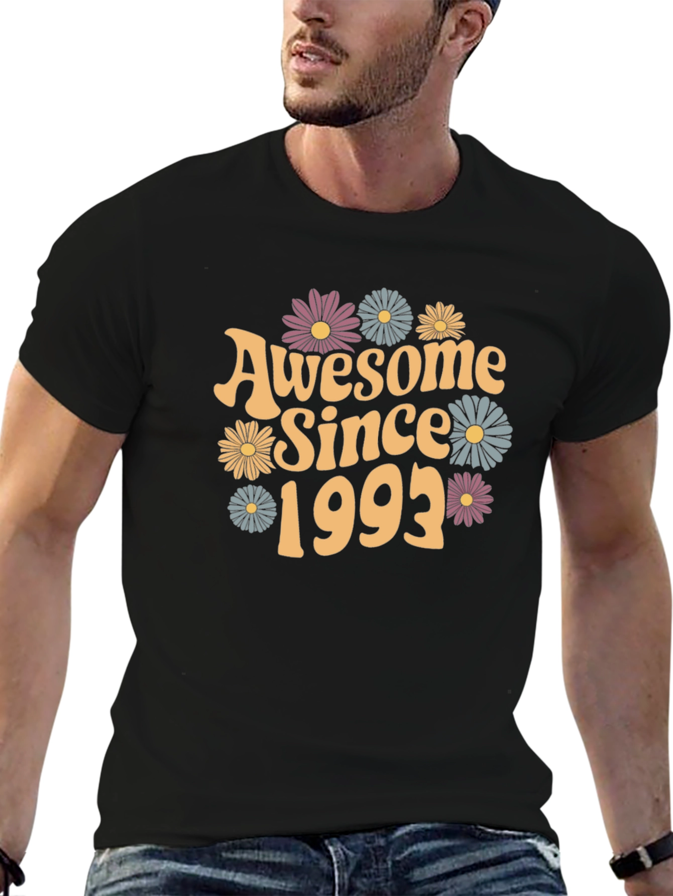 Awesome Since 1993 Floral Graphic Tee