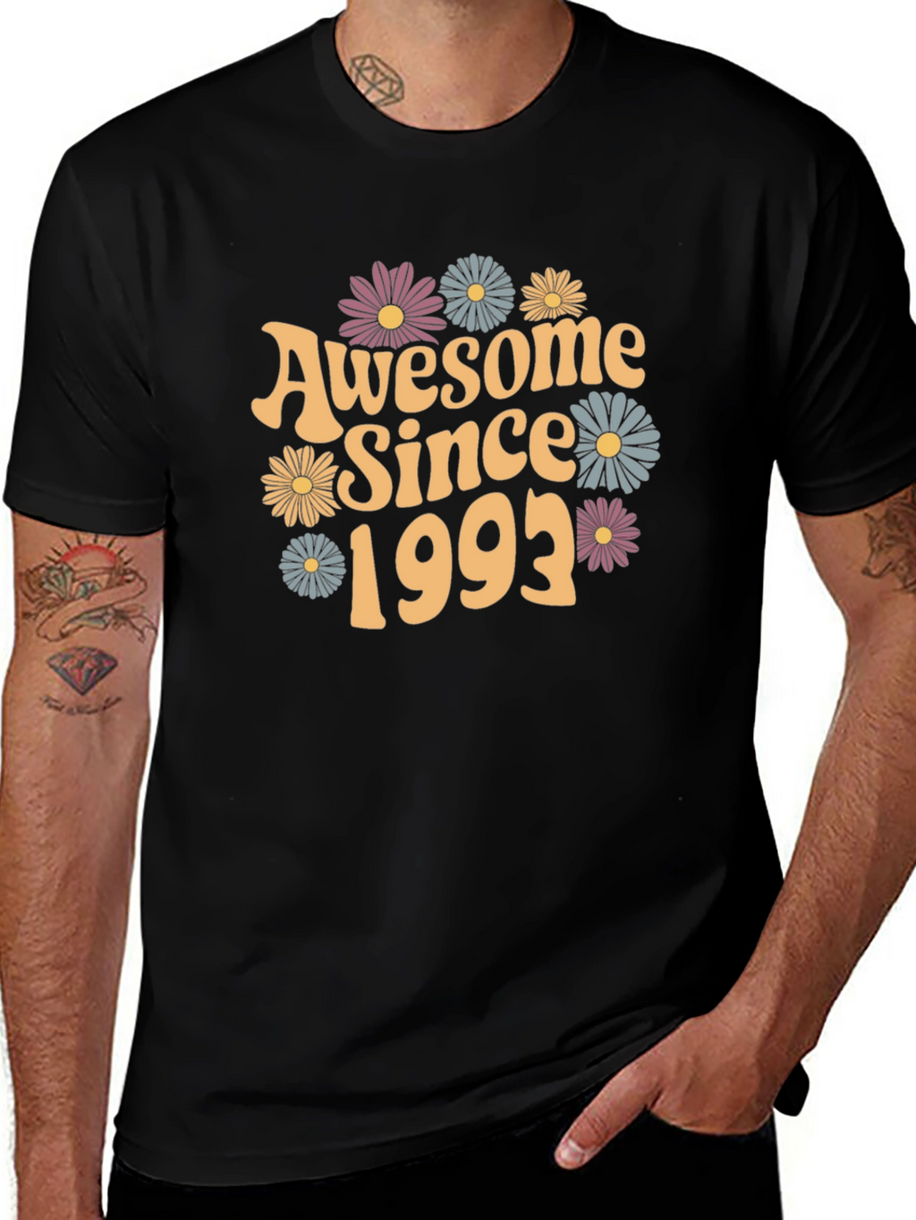 Awesome Since 1993 Floral Graphic Tee