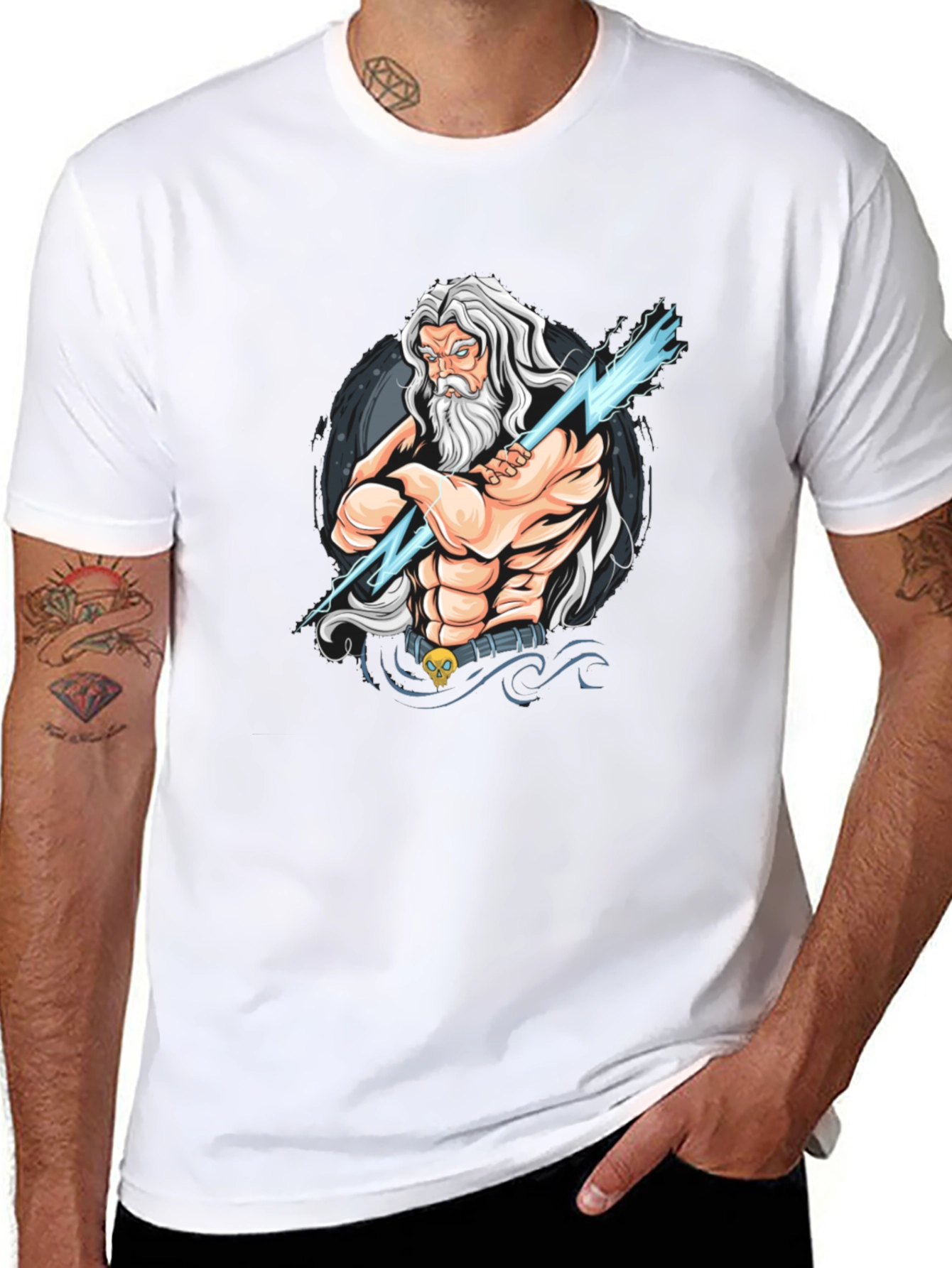 Zeus Graphic Tee - God of Thunder T-Shirt