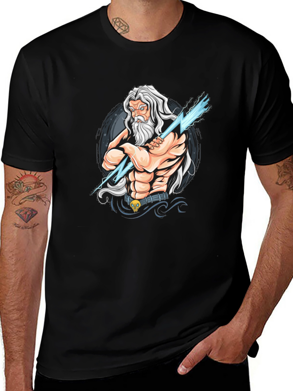 Zeus Graphic Tee - God of Thunder T-Shirt