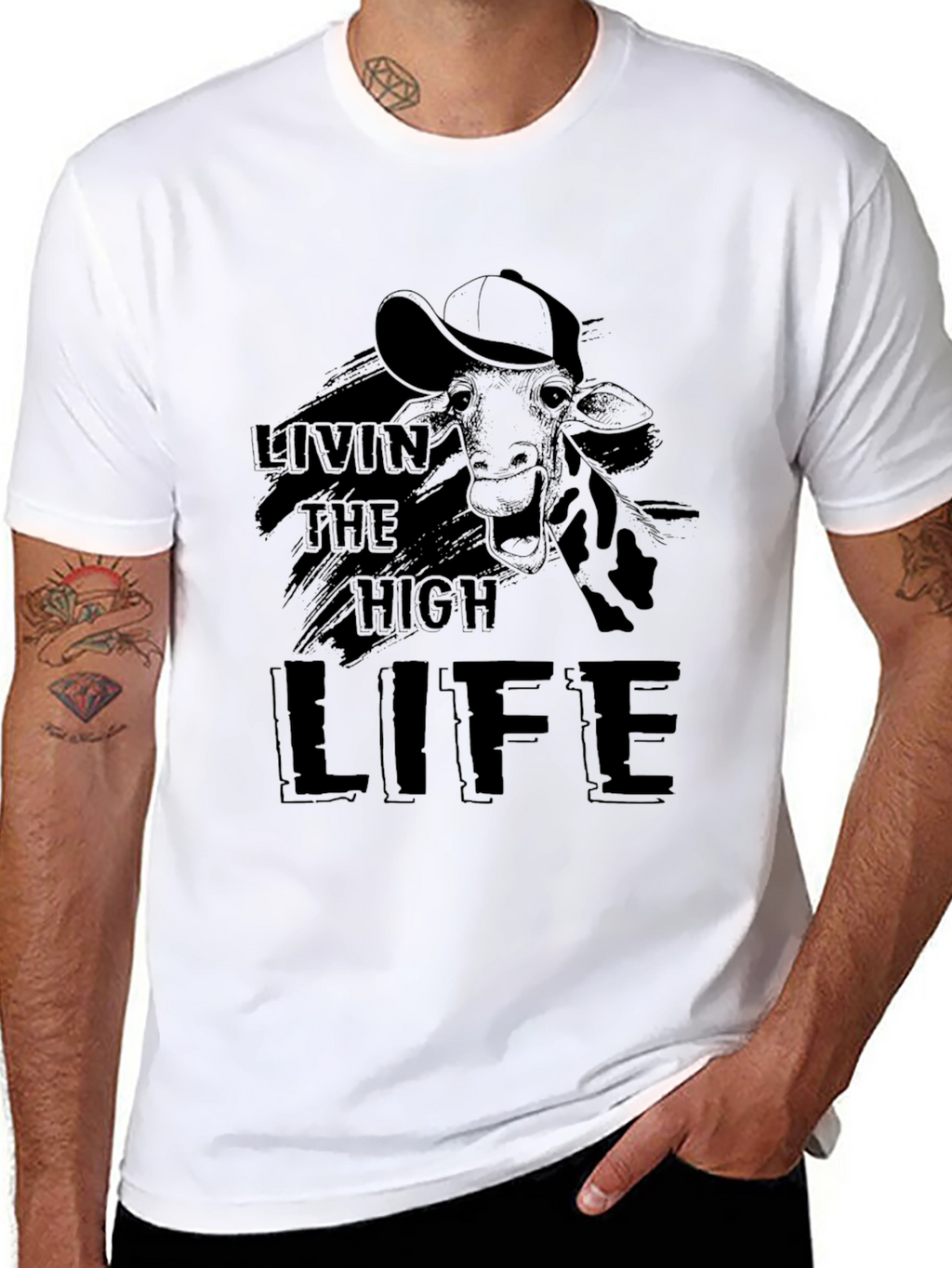 Livin the High Life Giraffe T-Shirt