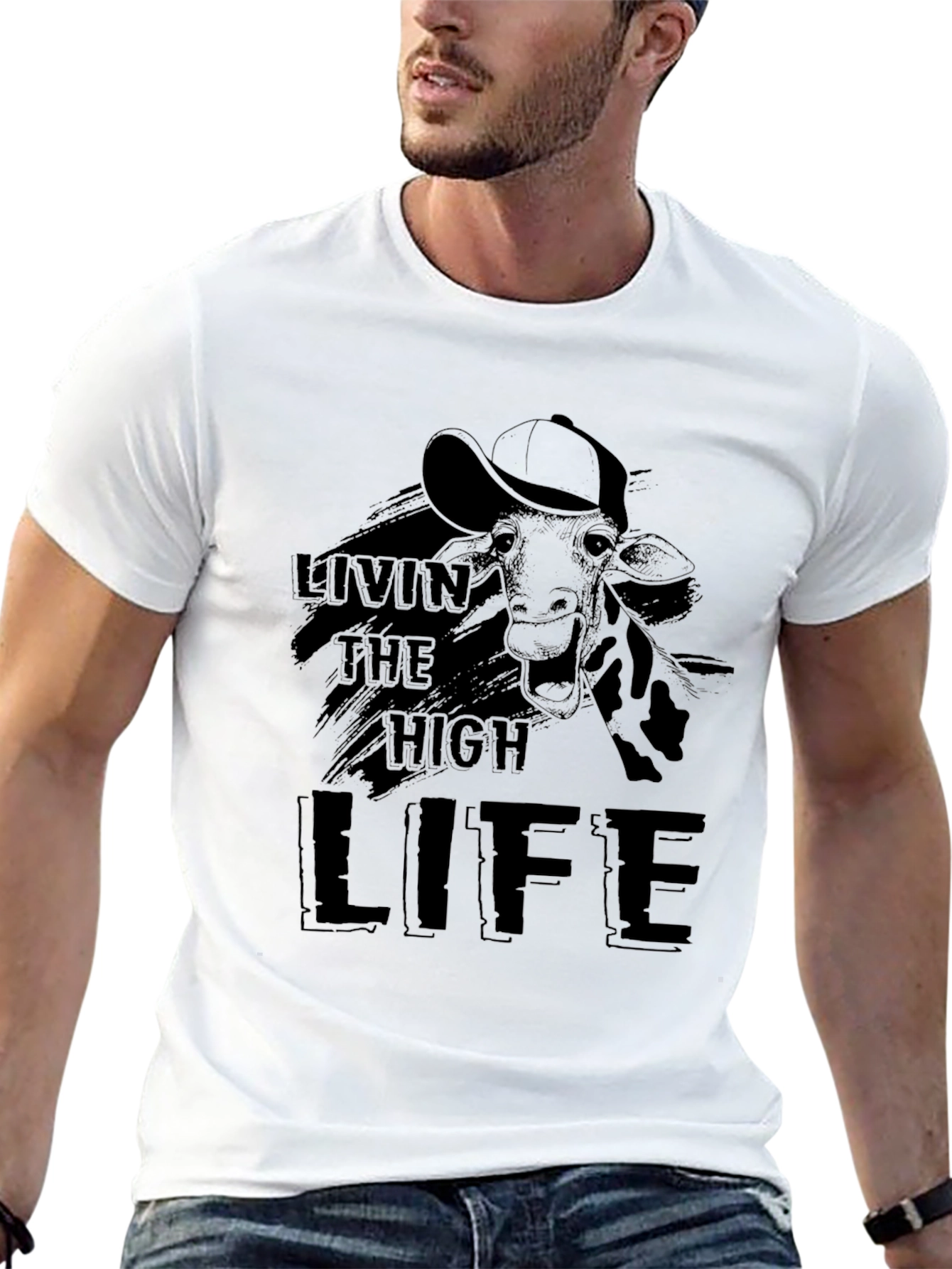Livin the High Life Giraffe T-Shirt