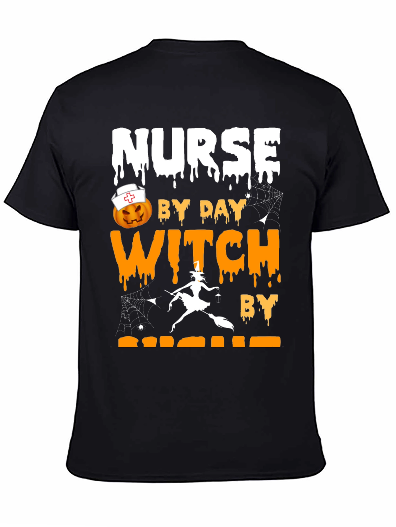 Nurse by Day Witch by Night Halloween T-Shirt