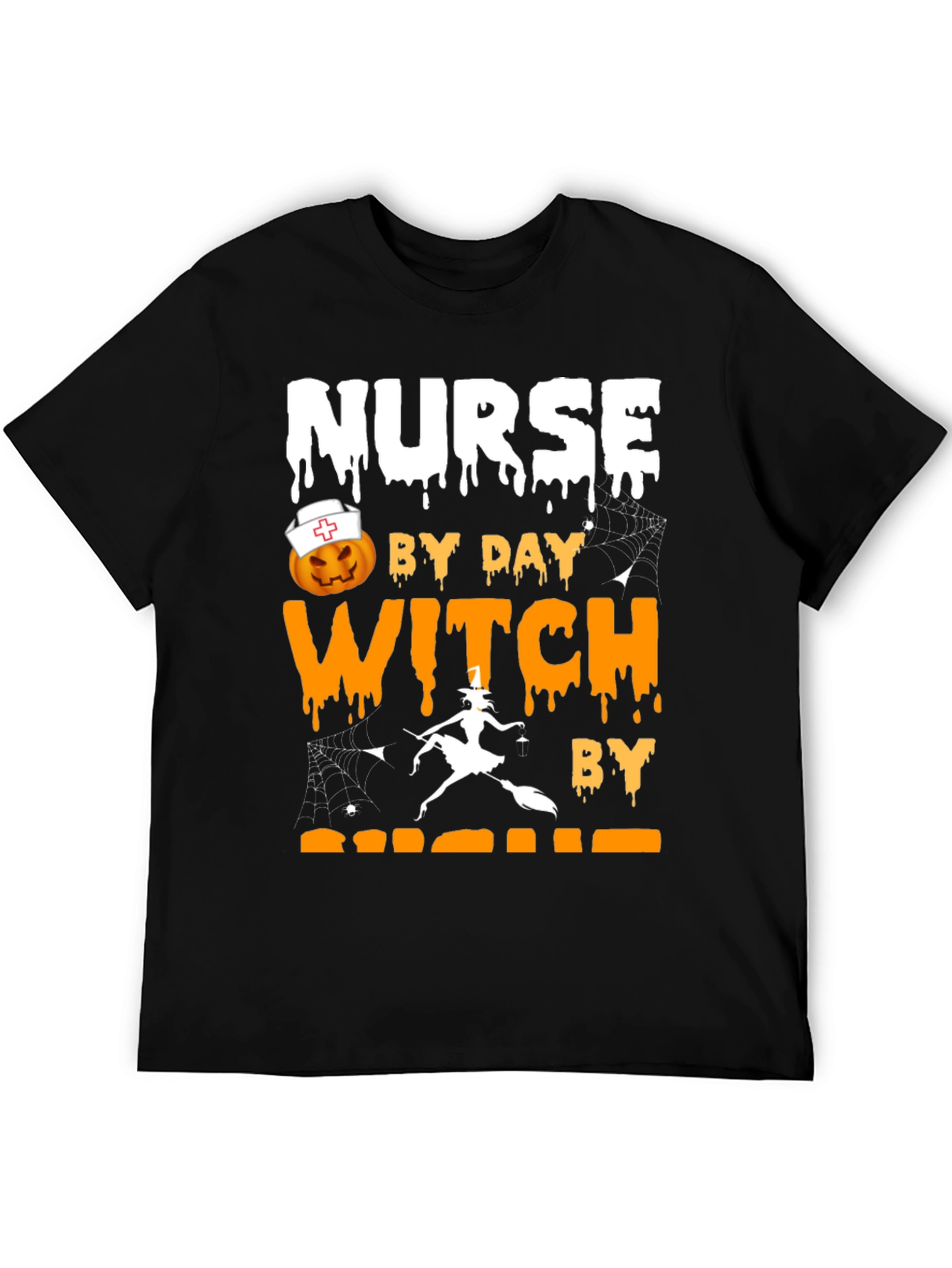 Nurse by Day Witch by Night Halloween T-Shirt