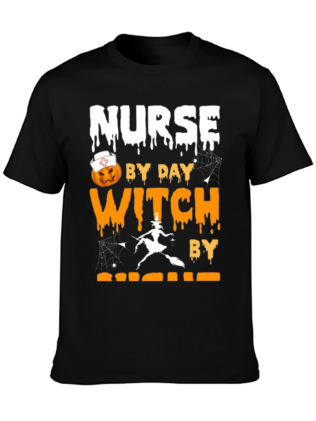 Nurse by Day Witch by Night Halloween T-Shirt