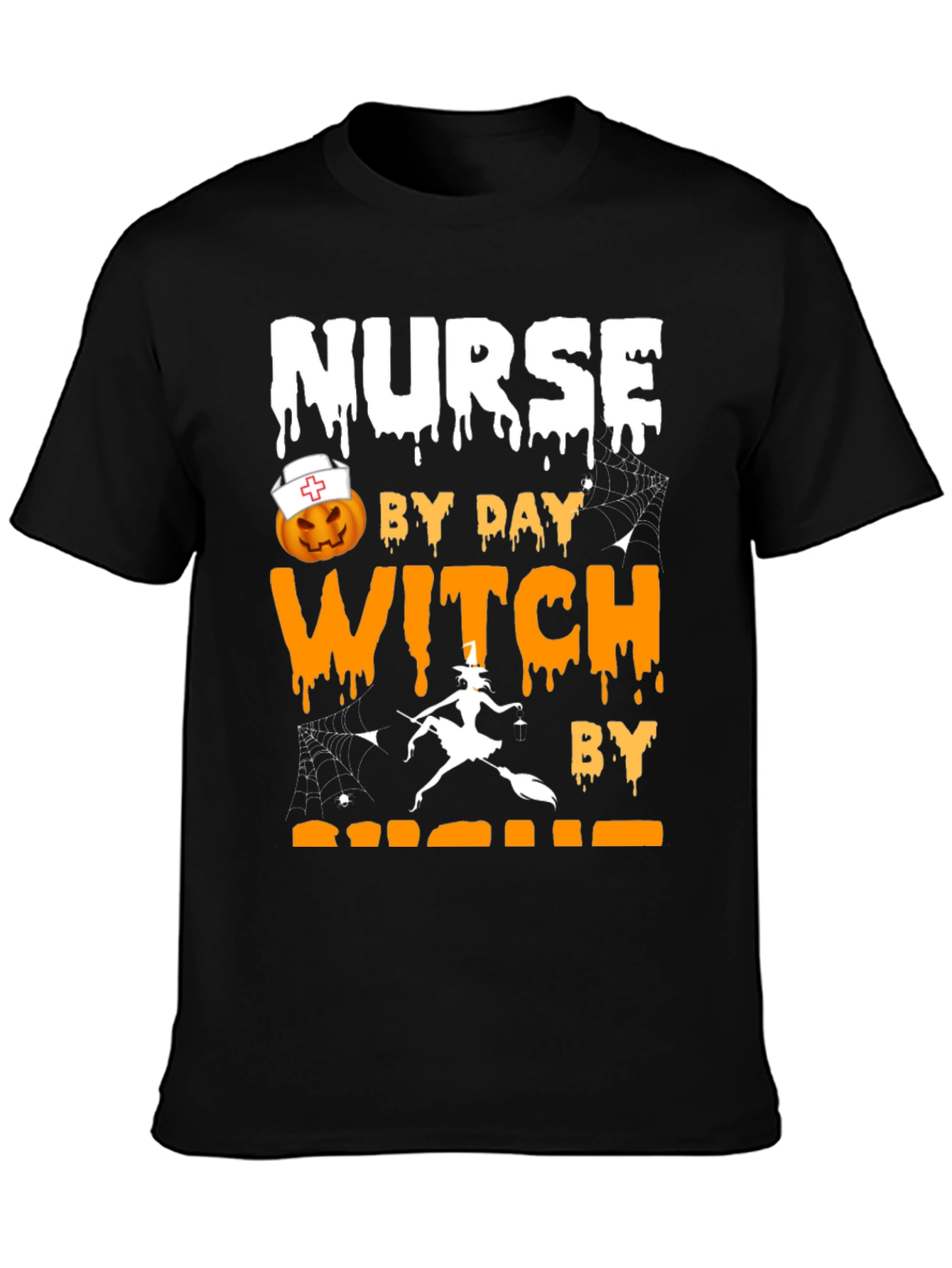 Nurse by Day Witch by Night Halloween T-Shirt