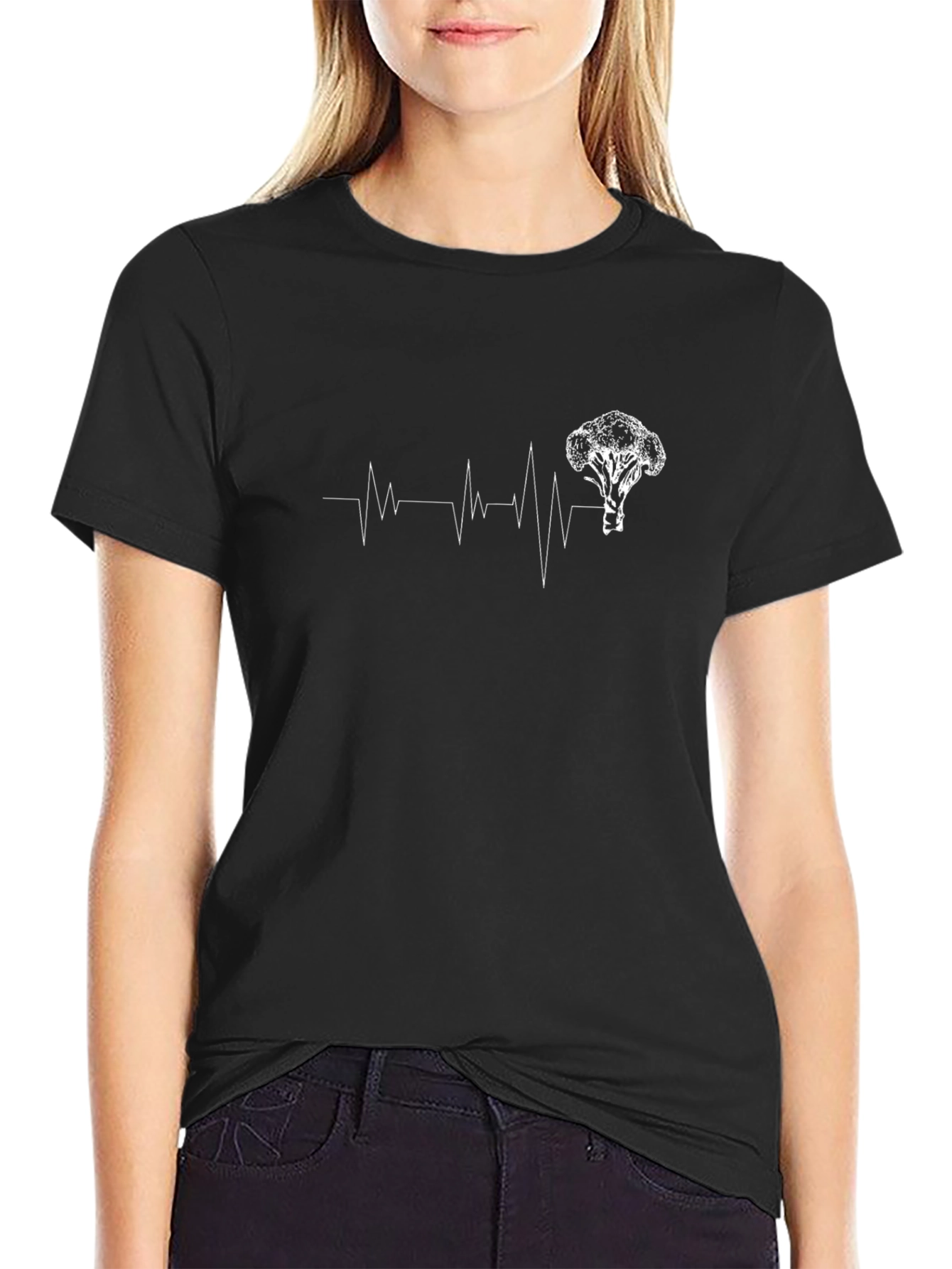 Broccoli Heartbeat T-Shirt - Novelty Tee