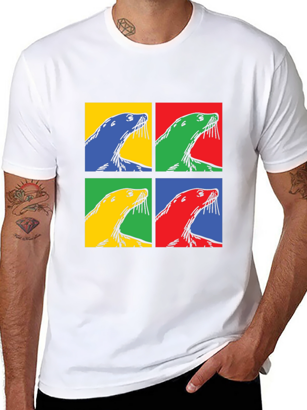 Pop Art Seal T-Shirt - Quirky Graphic Tee