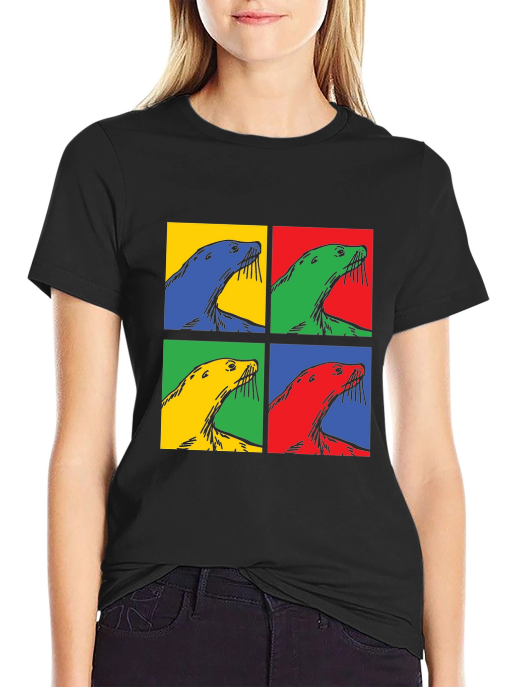 Pop Art Seal T-Shirt - Quirky Graphic Tee