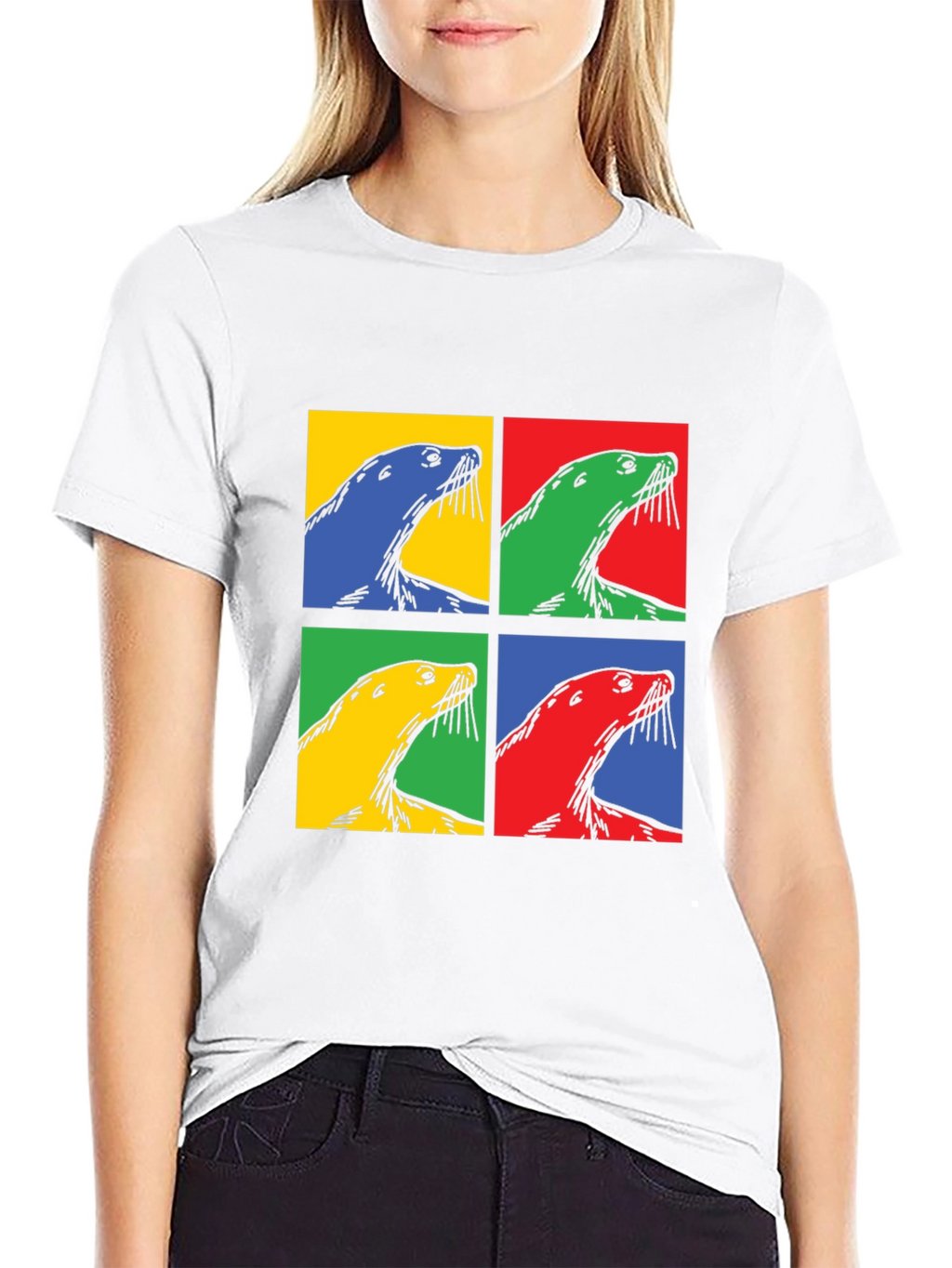 Pop Art Seal T-Shirt - Quirky Graphic Tee
