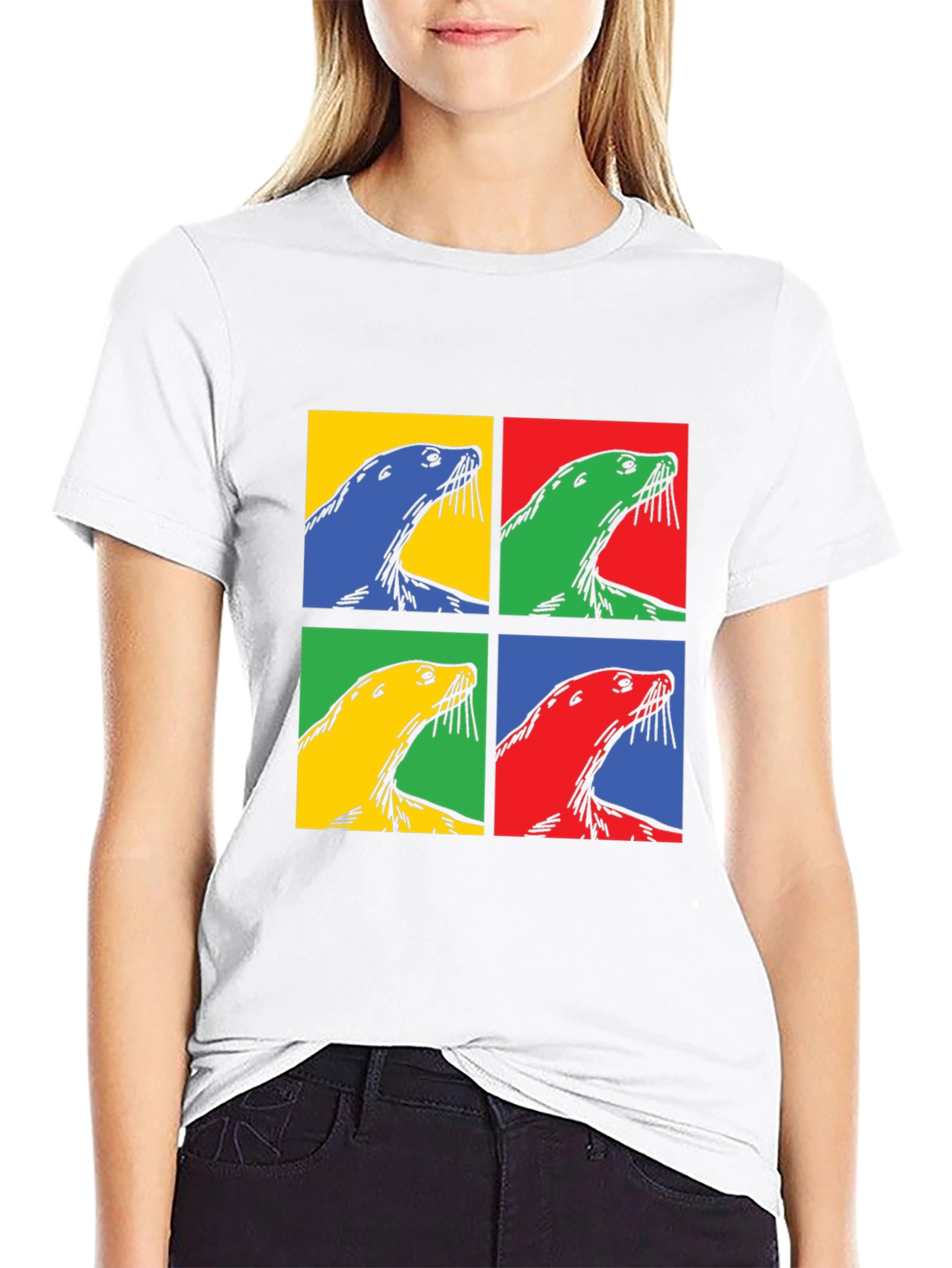 Pop Art Seal T-Shirt - Quirky Graphic Tee